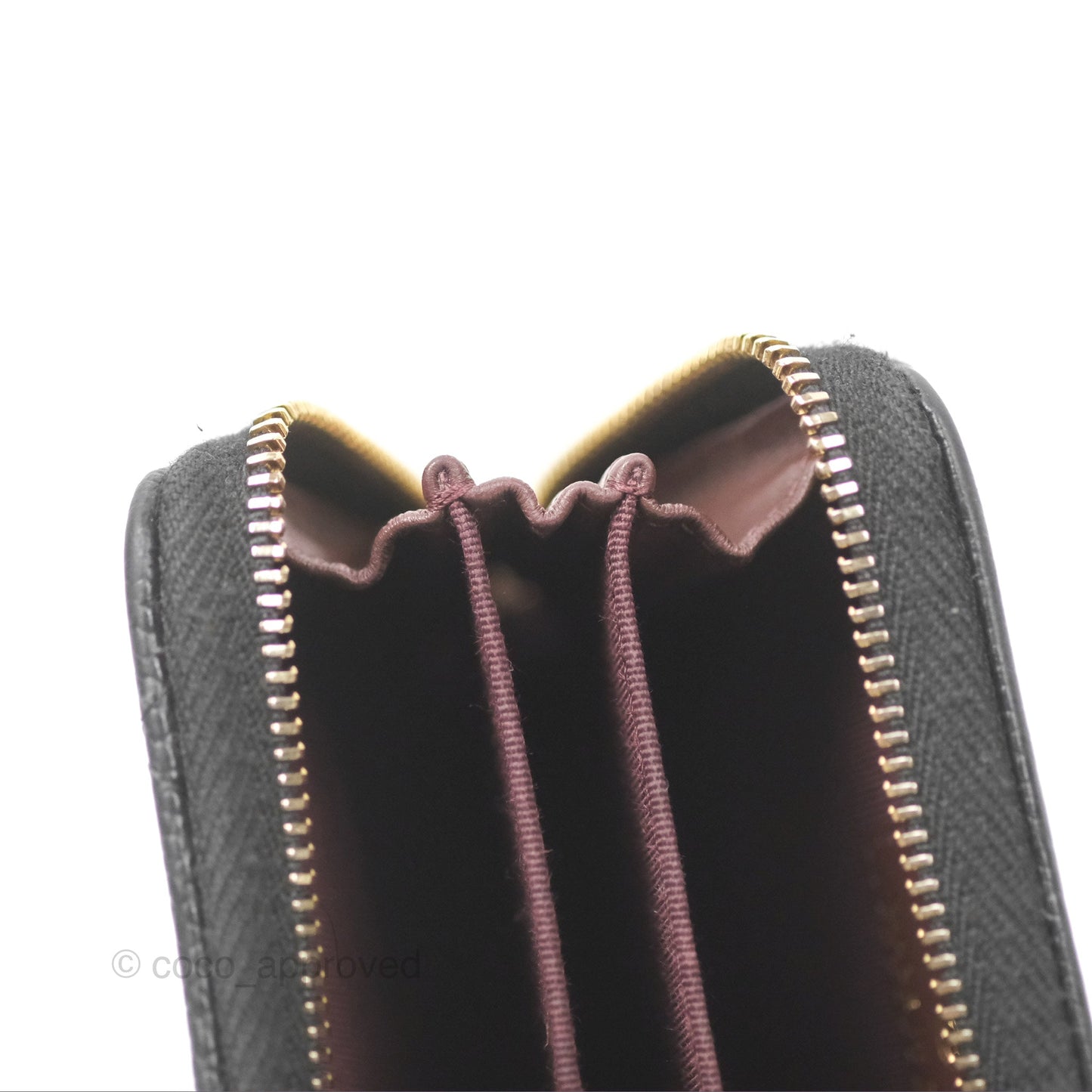 Chanel Quilted Zip Card Holder Black Caviar Gold Hardware
