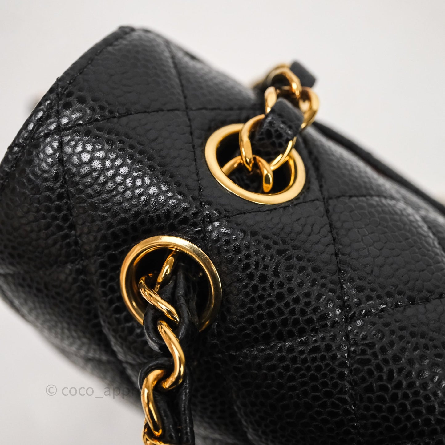 Chanel Small Classic Flap Quilted Black Caviar Gold Hardware