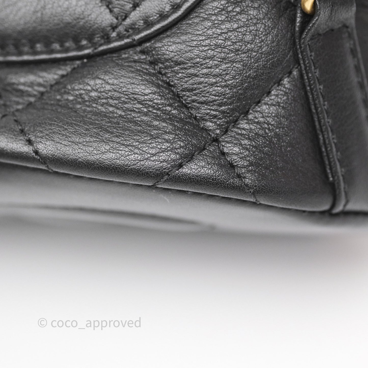 Chanel Mini Backpack Black Crumpled Calfskin Aged Gold Hardware 23A