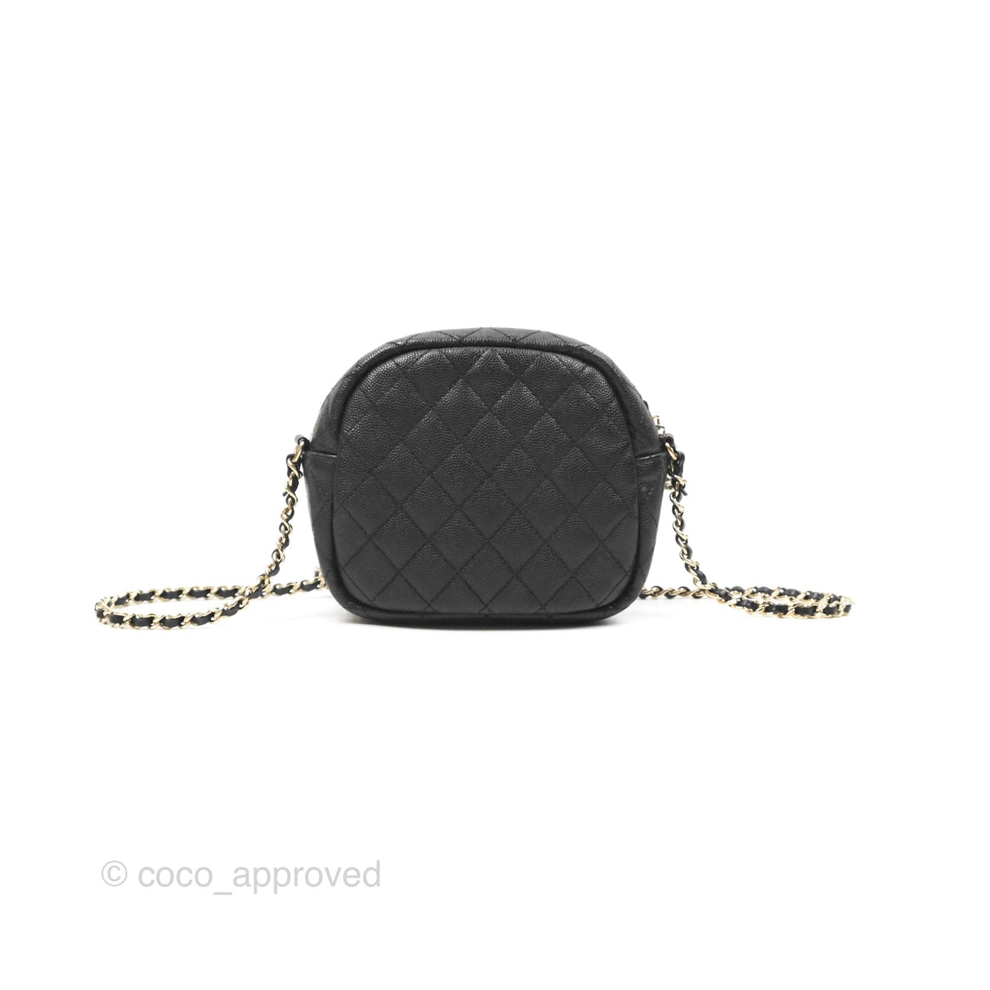 Chanel CC Day Camera Bag Black Caviar Gold Hardware