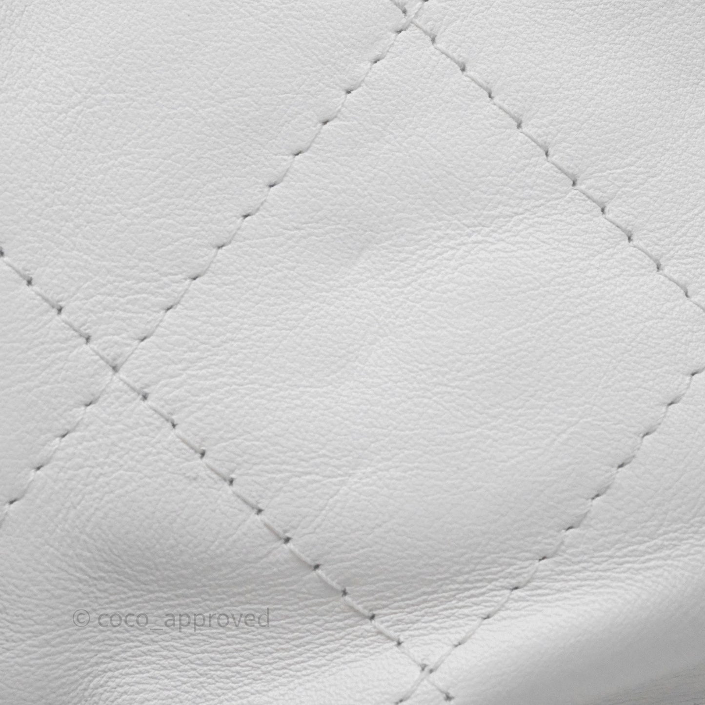 Chanel Quilted Drawstring Bucket Backpack White Calfskin Gold Hardware 24C