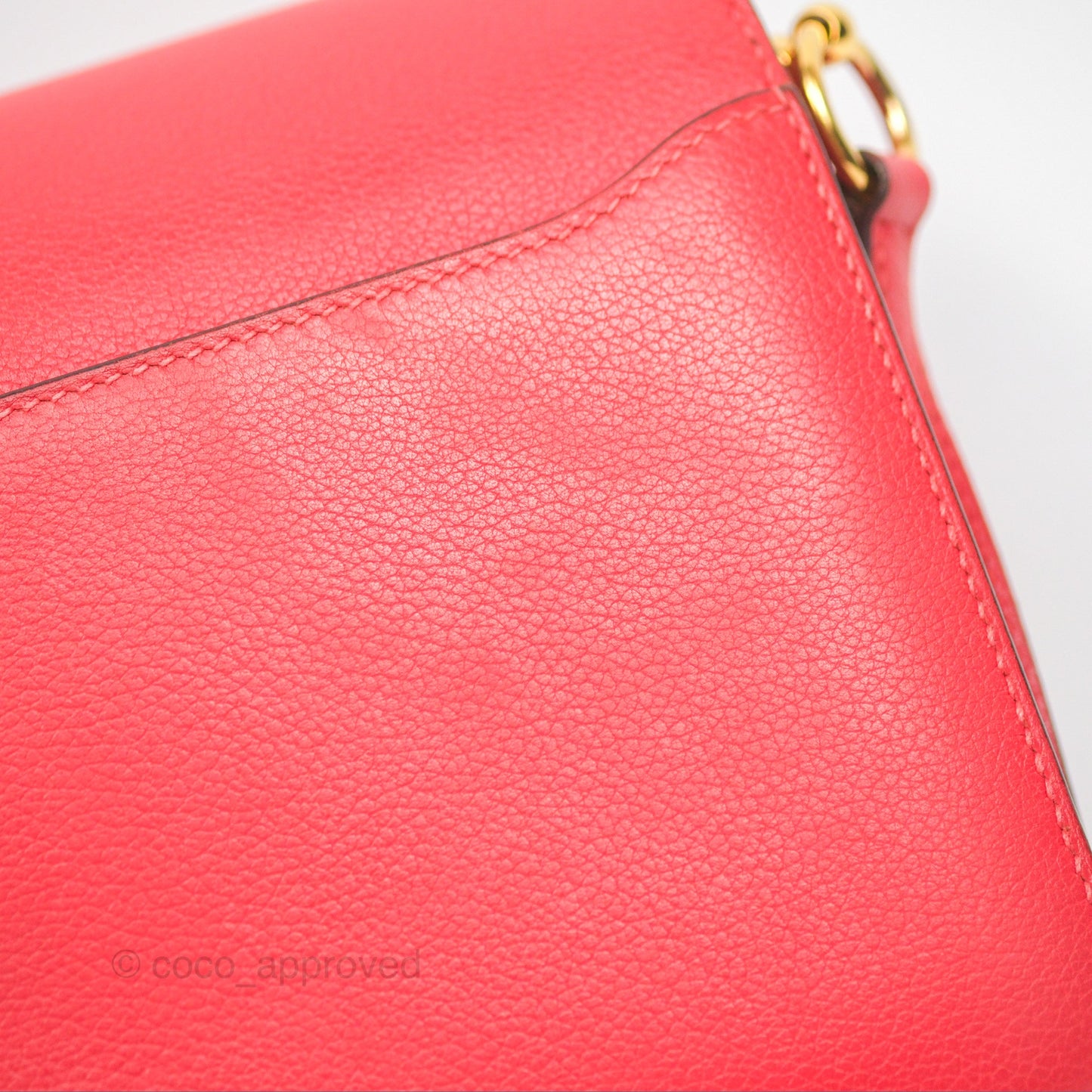 Hermès Roulis Mini 18 Rouge De Coeur Evercolor Permabrass Hardware