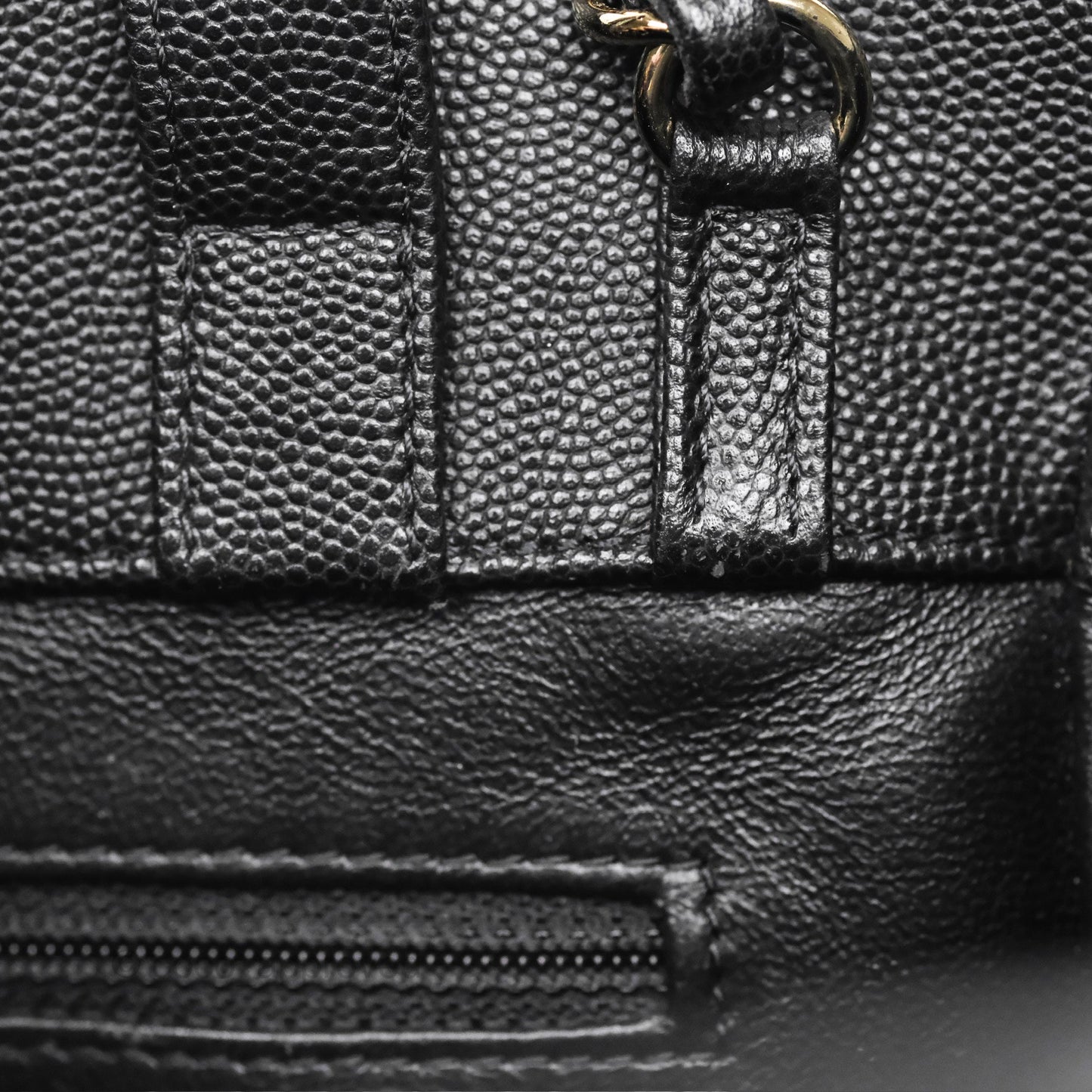 Chanel Small Business Affinity Shopping Bag Black Caviar Gold Hardware