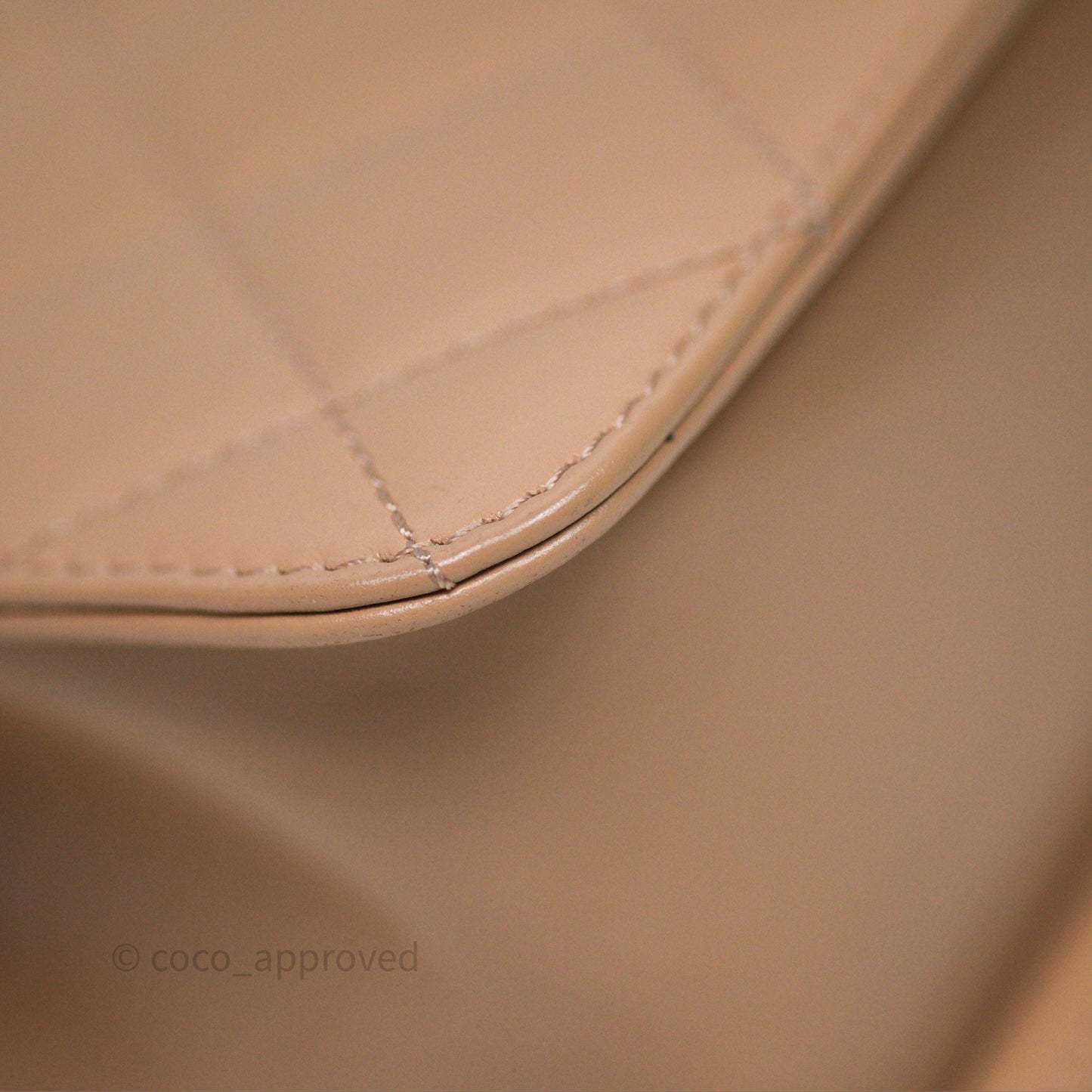 Chanel Quilted Mini Perfect Fit Adjustable Beige Calfskin Gold Hardware