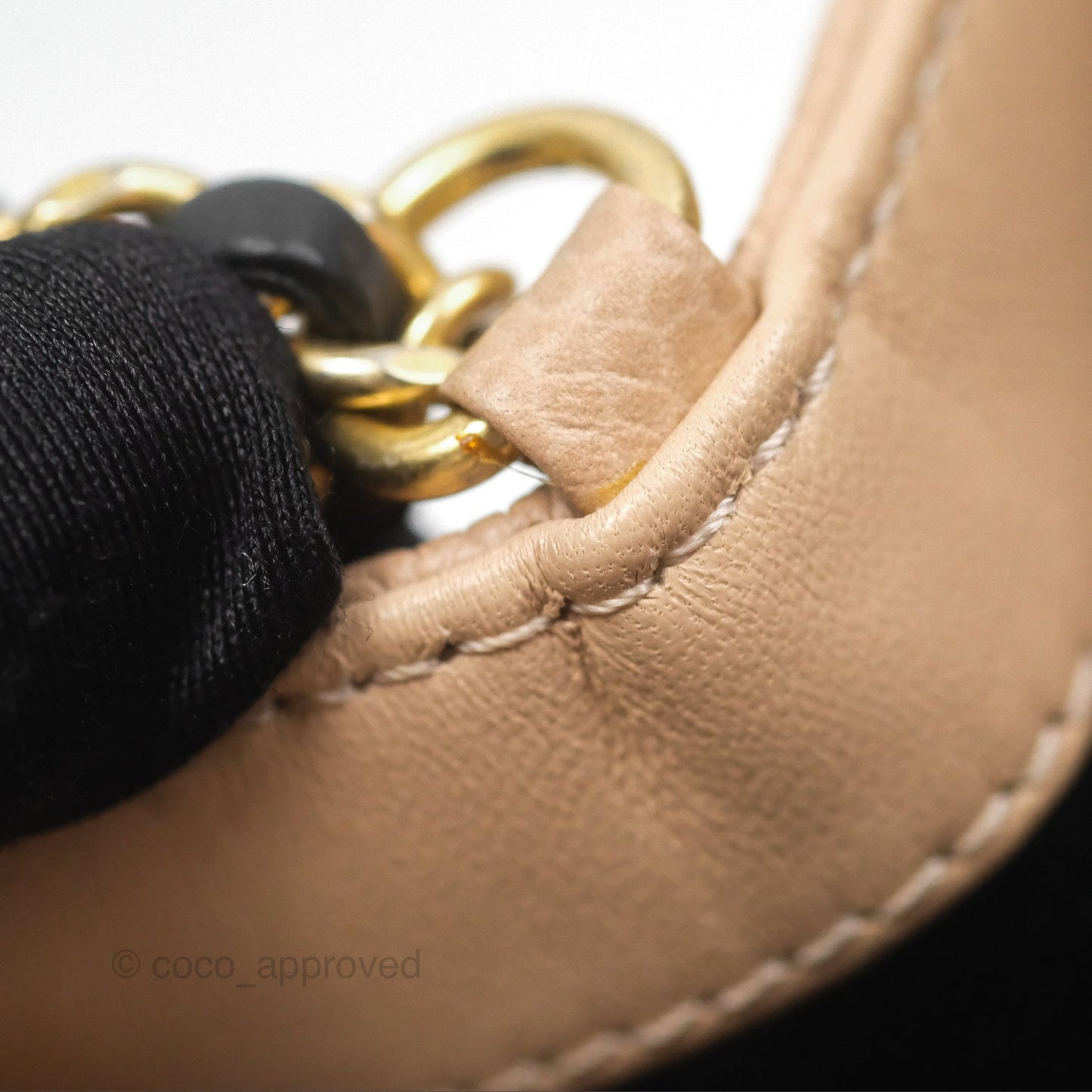 Chanel Quilted Small CC Filigree Flap Beige Black Caviar