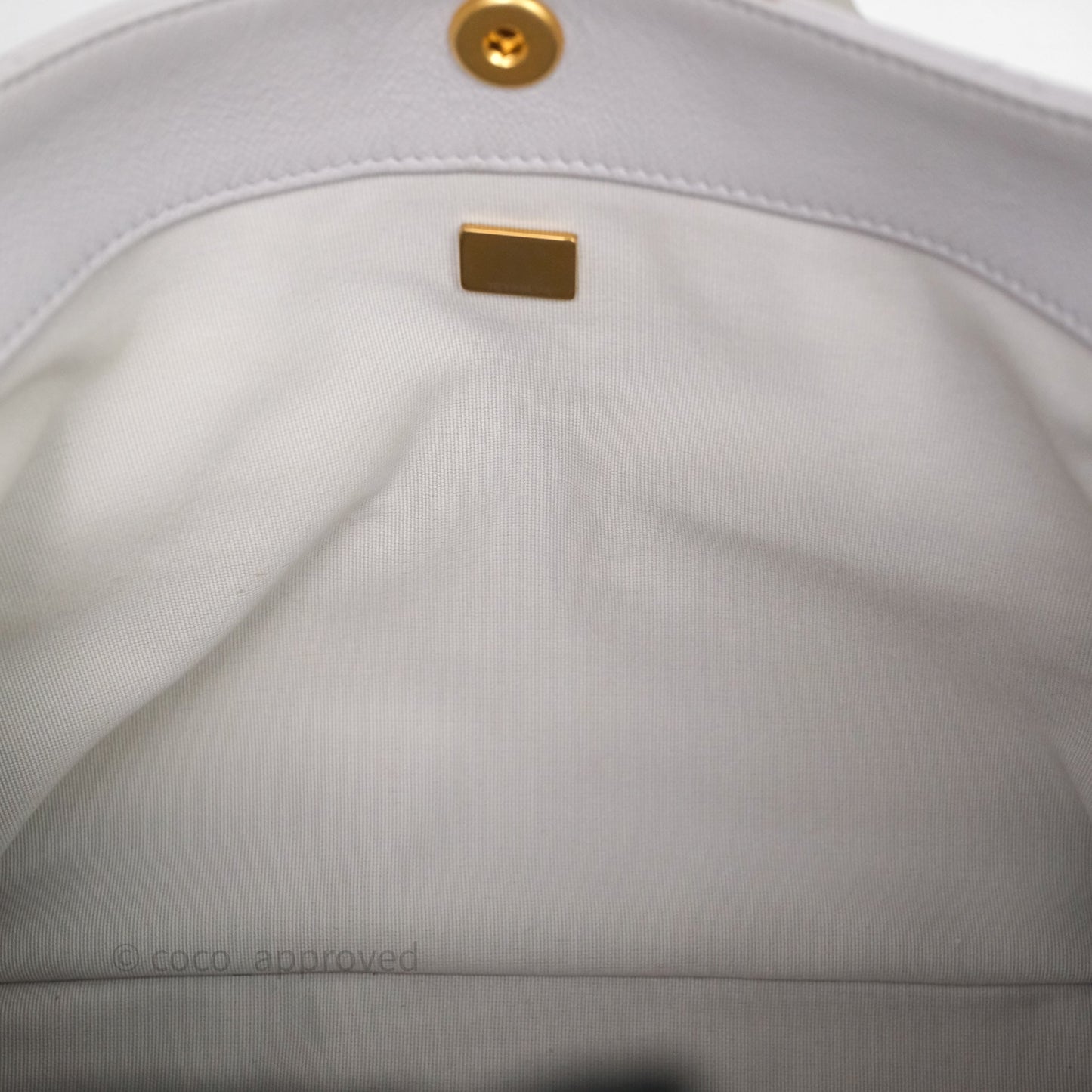 Chanel Double Pocket Hobo Bag Grey Caviar Aged Gold Hardware