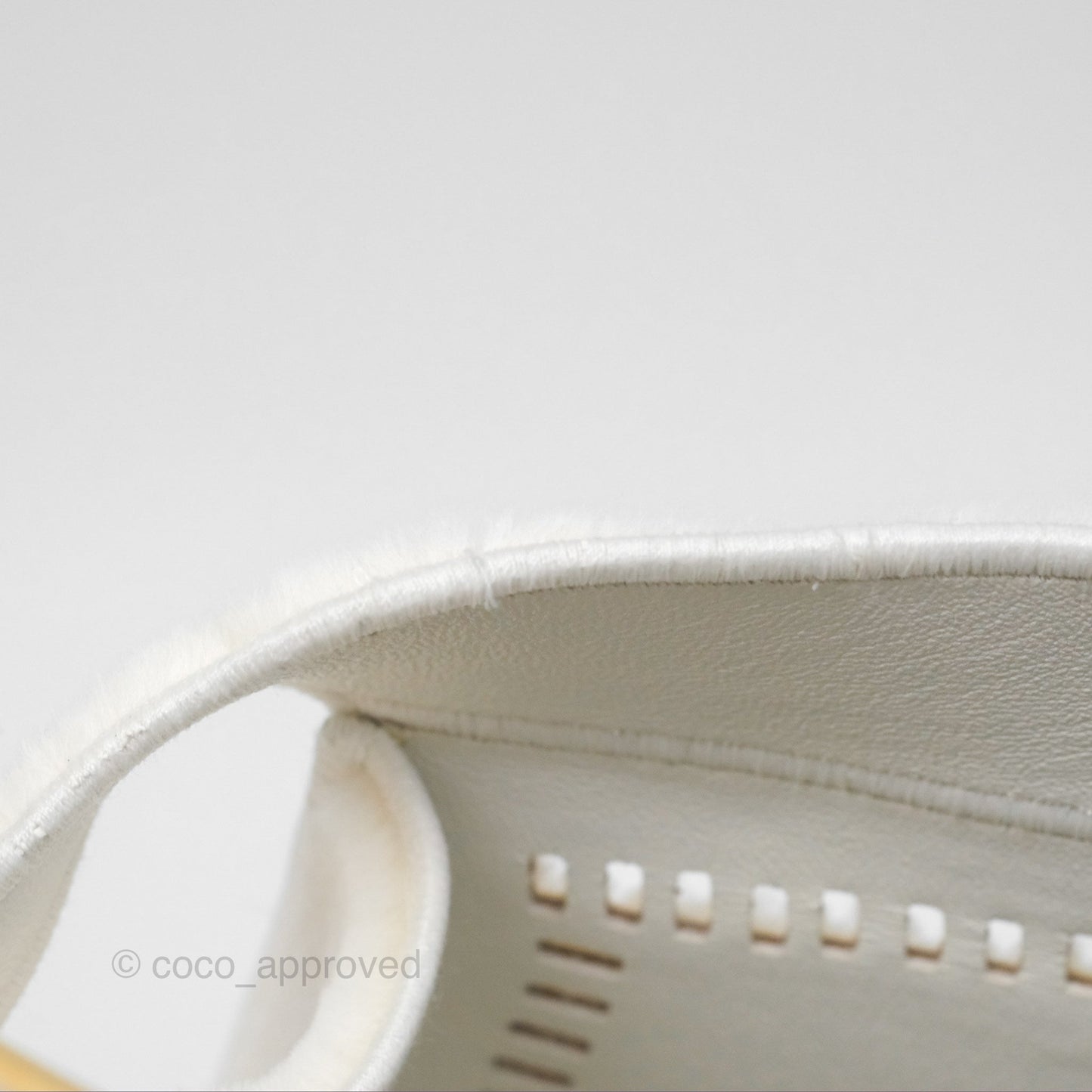 Fendi Peekaboo Medium Mink Fur White Gold Hardware