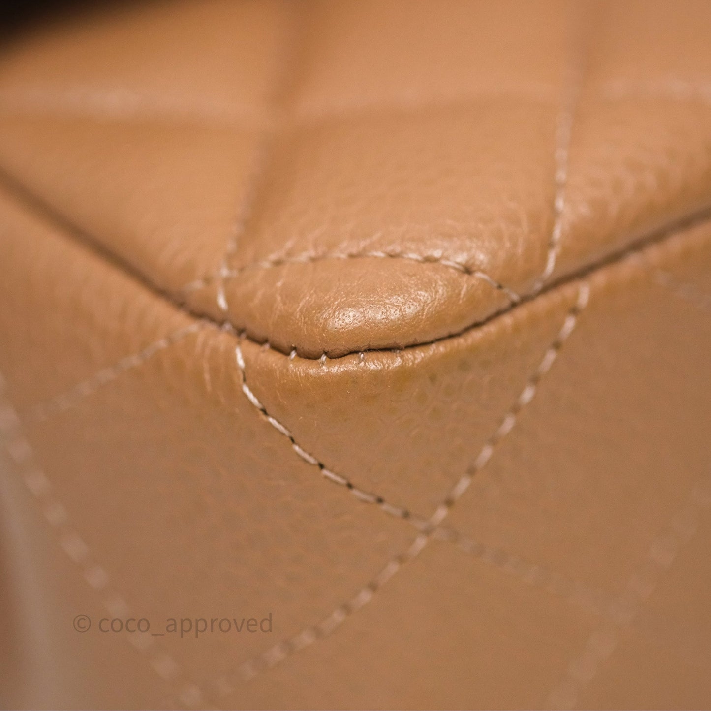 Chanel Mini Rectangular Quilted Dark Beige Caviar Gold Hardware