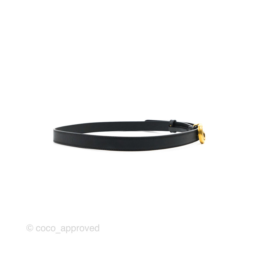 Gucci Calfskin Double GG 20mm Belt 75 30 Black
