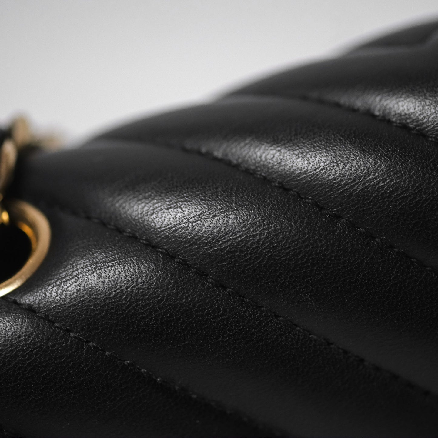 Chanel Mini Rectangular Chevron Black Lambskin Gold Hardware