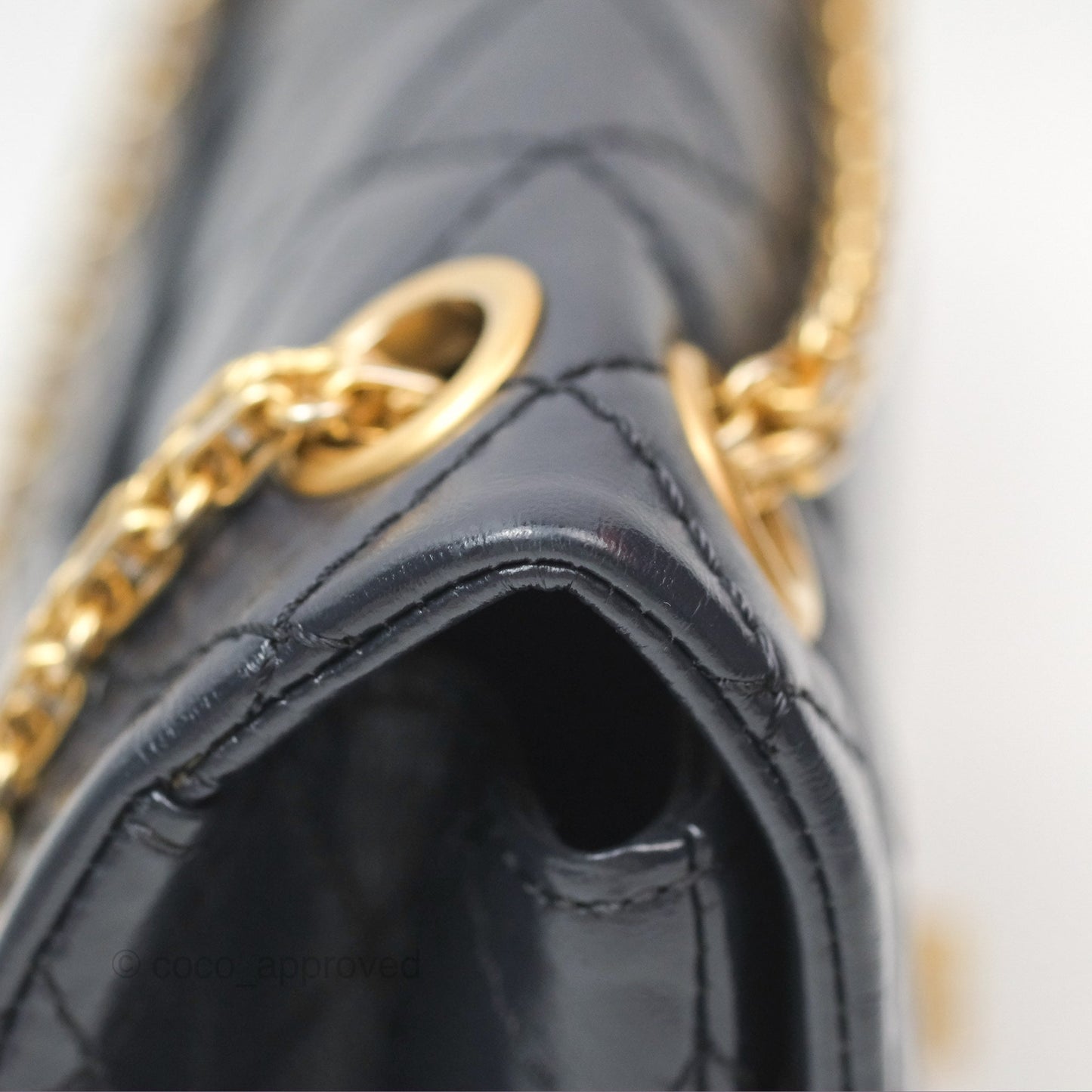 Chanel Mini Reissue 224 Navy Aged Calfskin Aged Gold Hardware