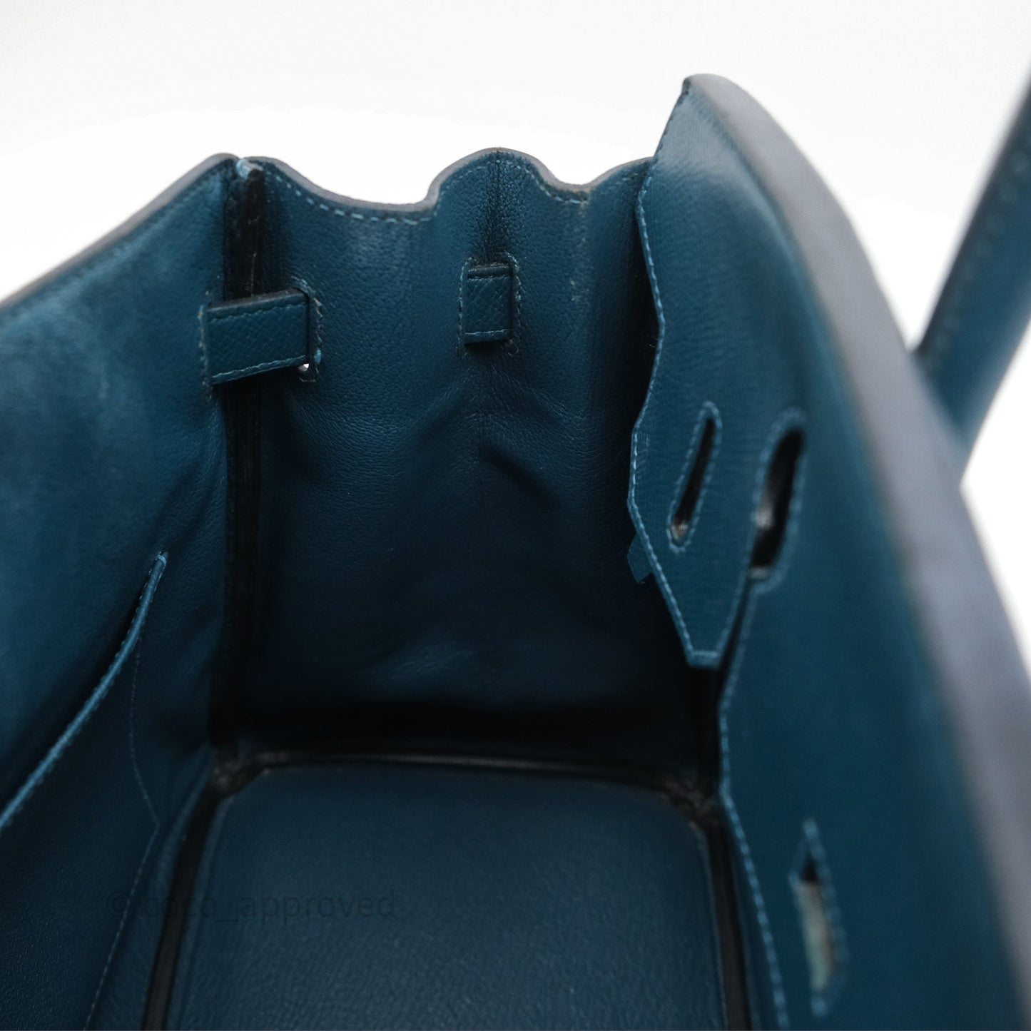 Hermès Birkin 30 Retourne Bleu de Prusse 7P Epsom Gold Hardware