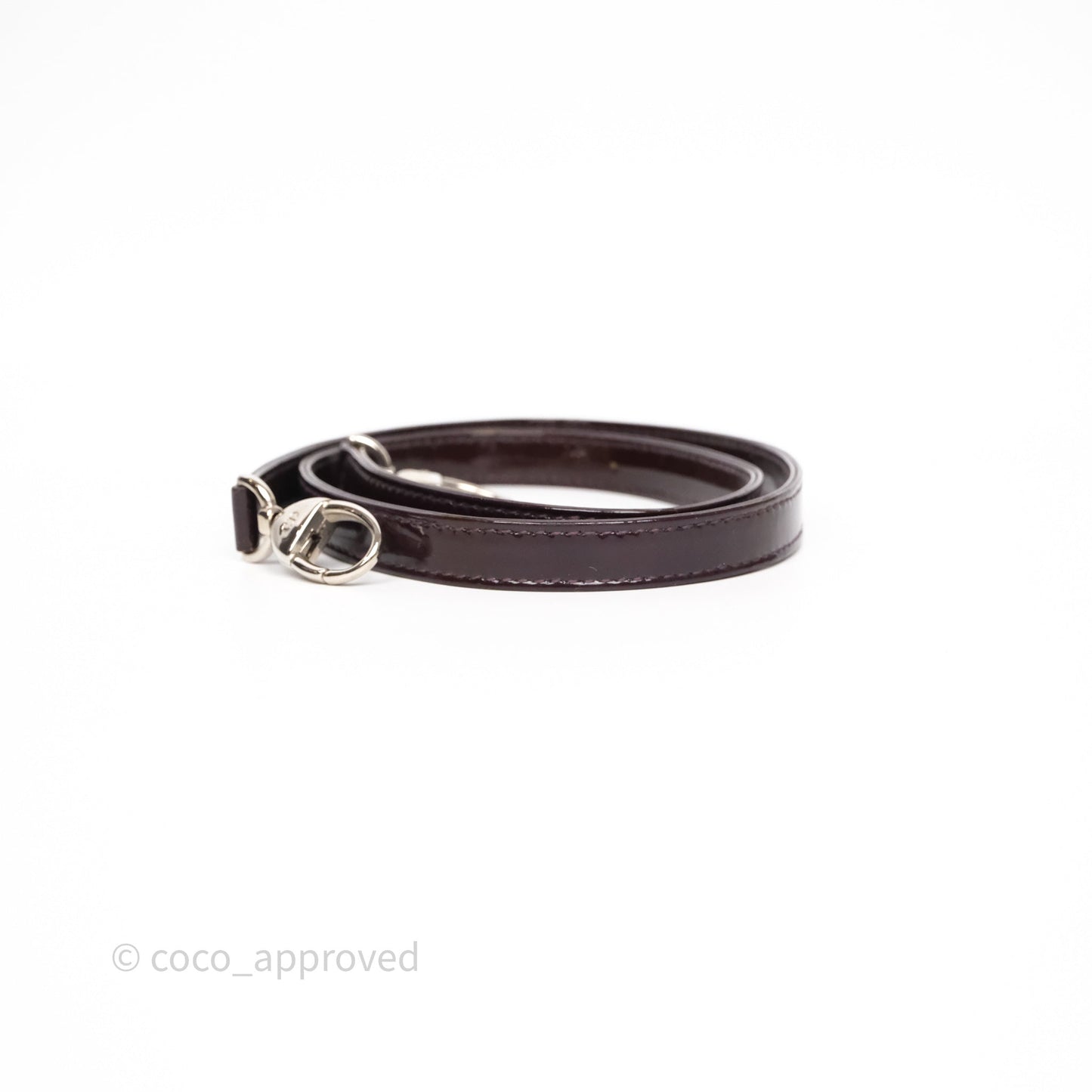 Christian Dior Medium Lady Dior Burgundy Patent Silver Hardware