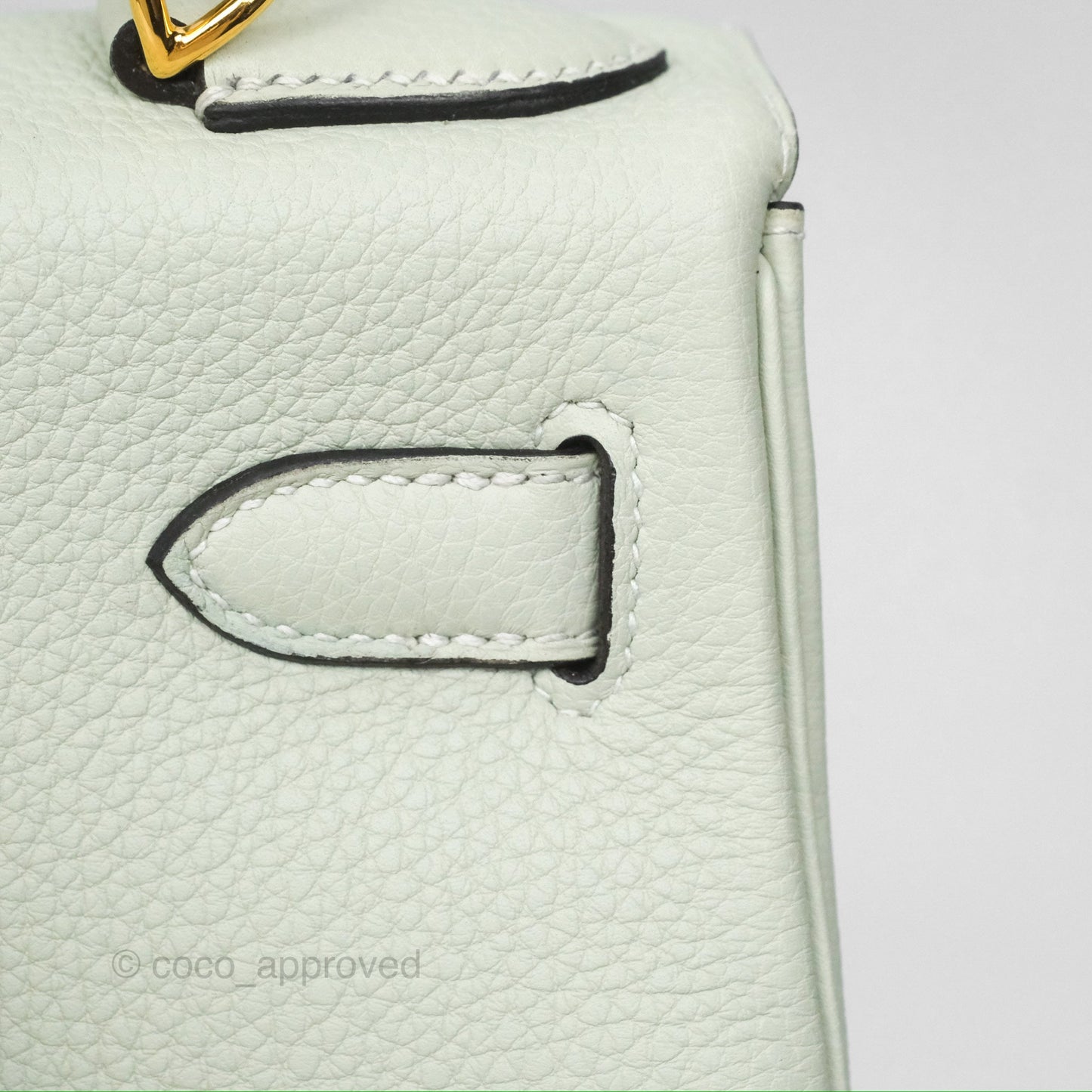 Hermès Kelly II 28 Retourne Togo Gris Neve Gold Hardware