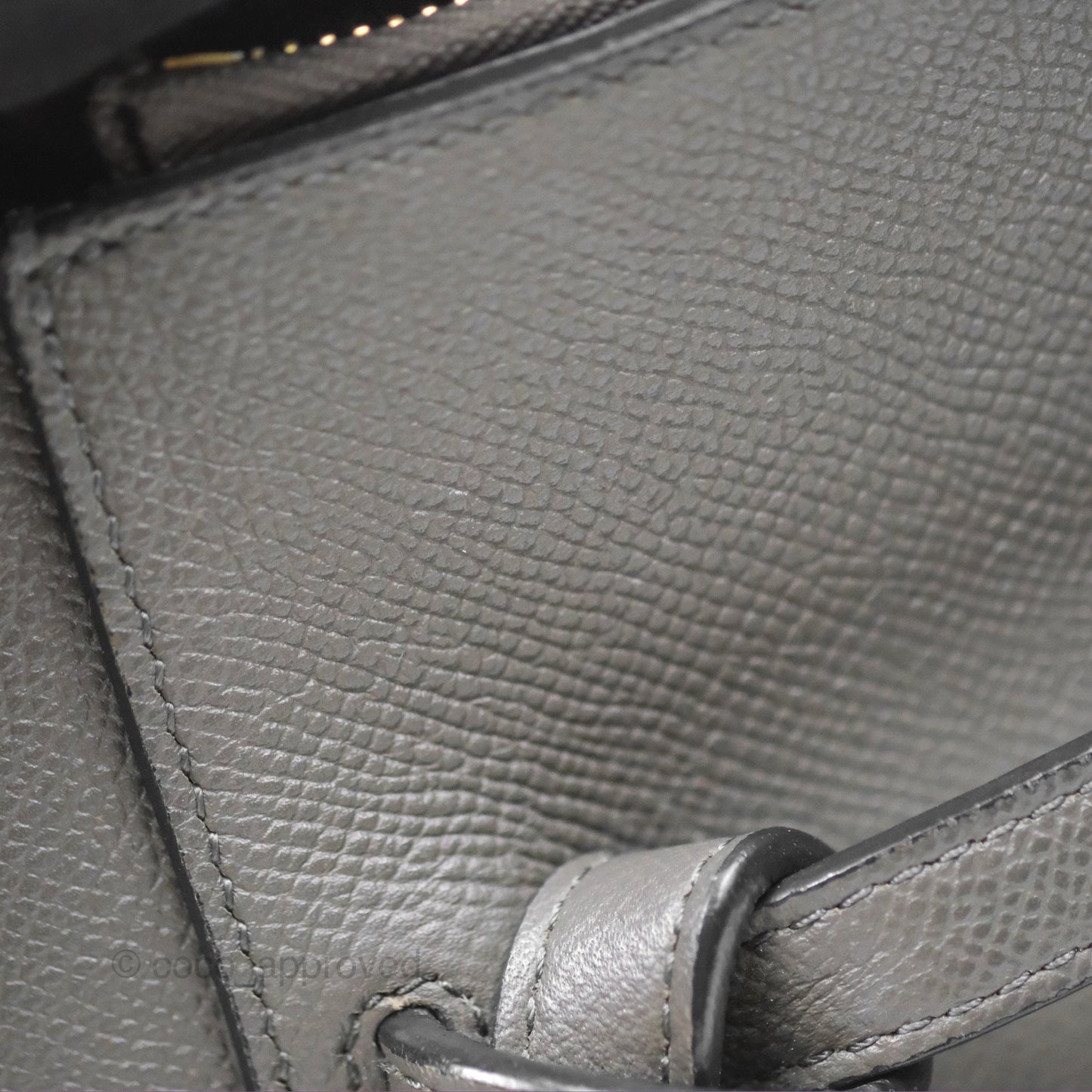 Celine Micro Belt Bag Grey Grained Calfskin Gold Hardware