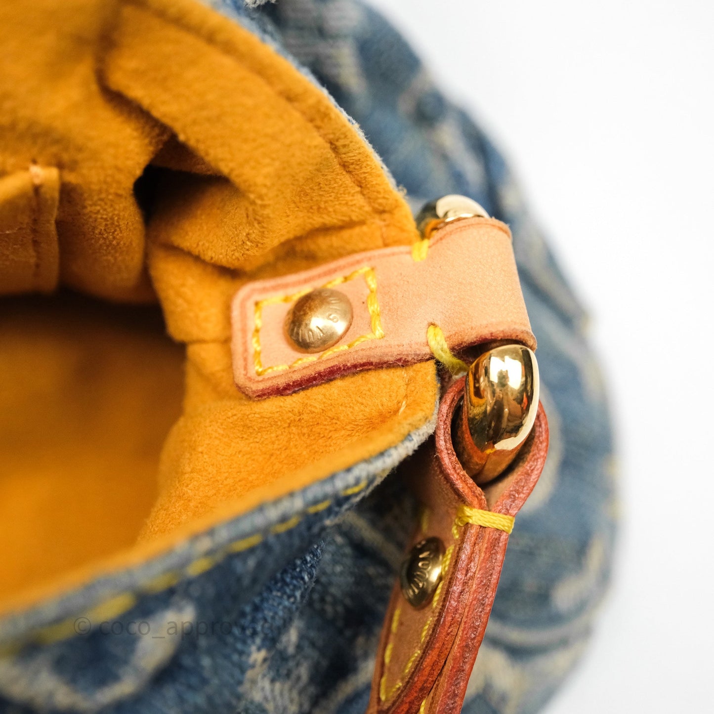 Louis Vuitton Mini Pleaty bag Denim Monogram Gold Hardware