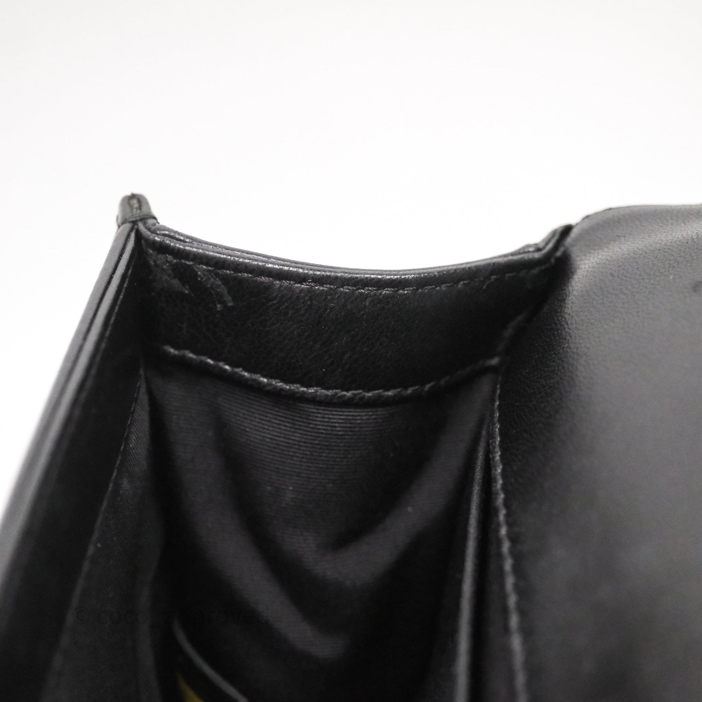 Chanel Medium Boy Quilted Black Lambskin Aged Gold Hardware