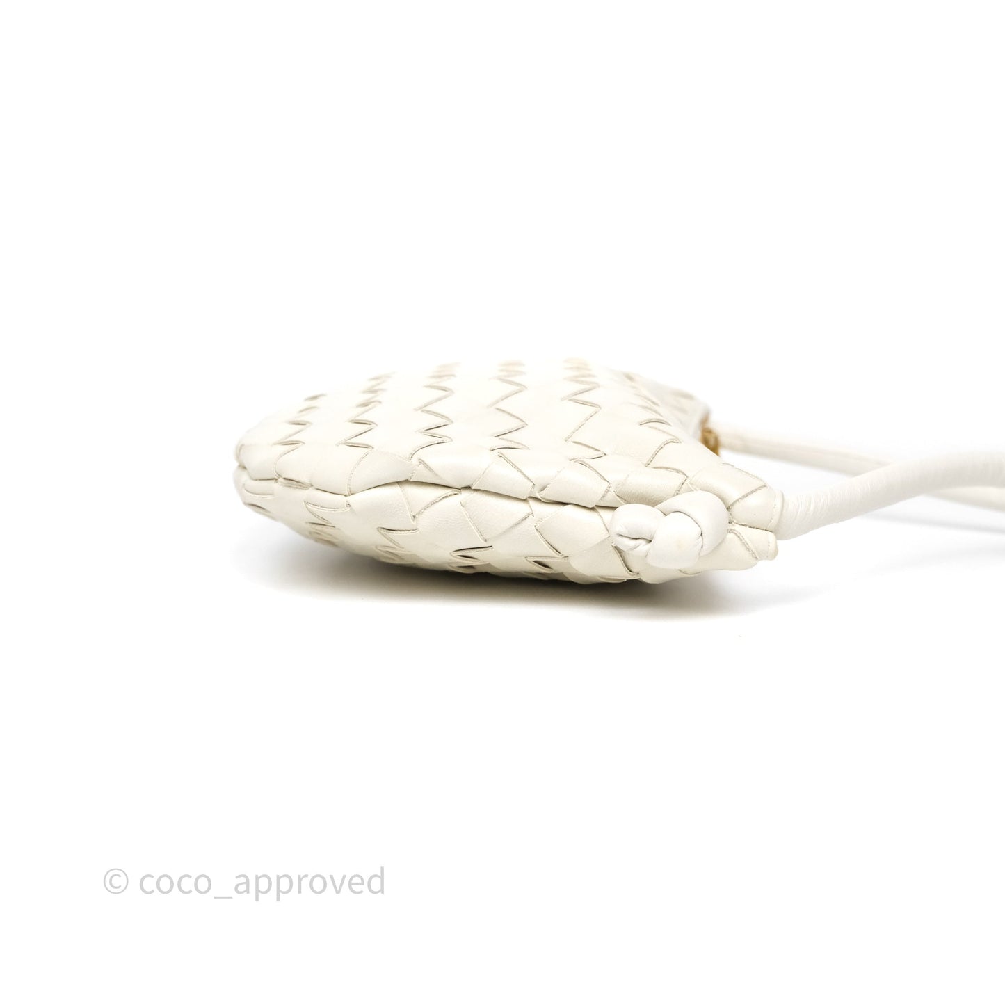 Bottega Veneta Small Turn Pouch Nappa Intrecciato White