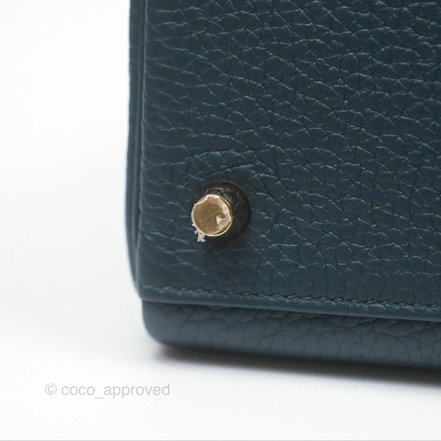Hermès Kelly 28 Retourne Dark Green Clemence Gold Hardware