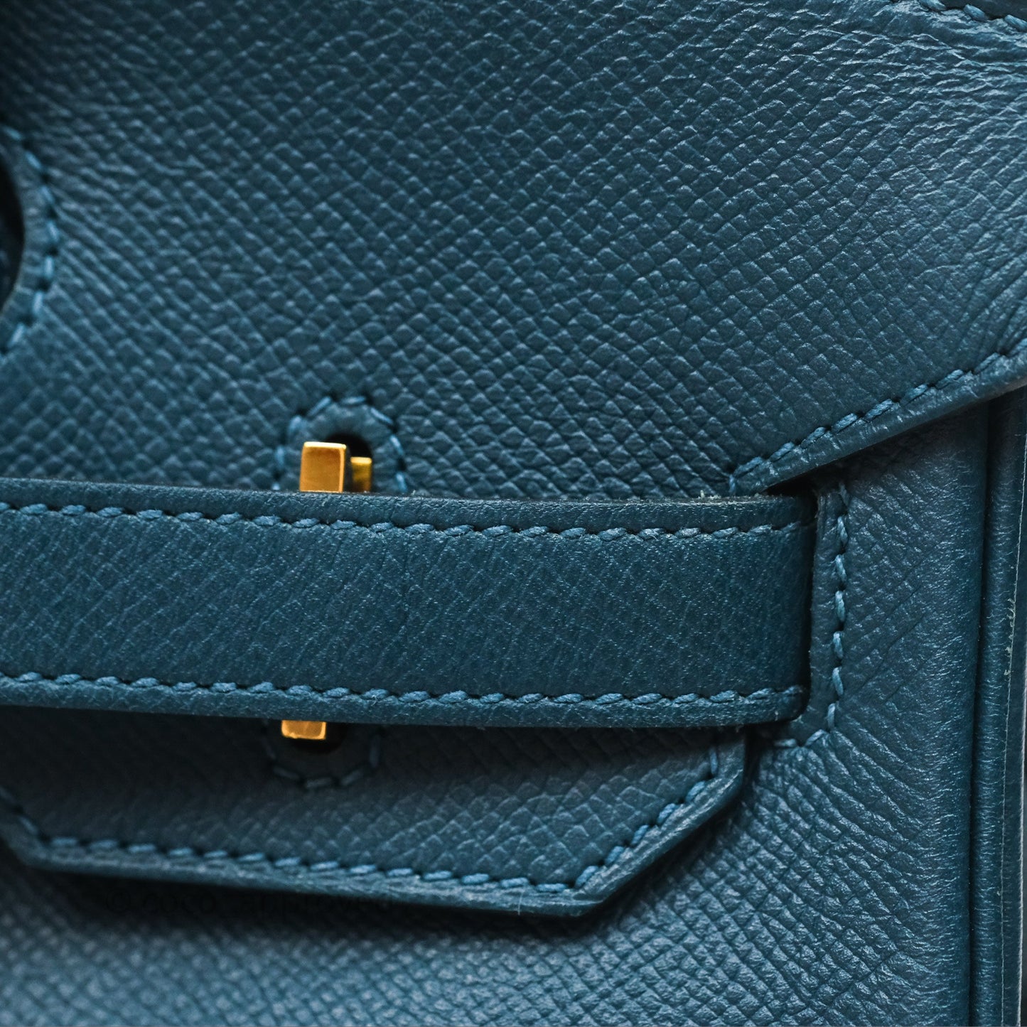 Hermès Birkin 30 Retourne Bleu de Prusse 7P Epsom Gold Hardware