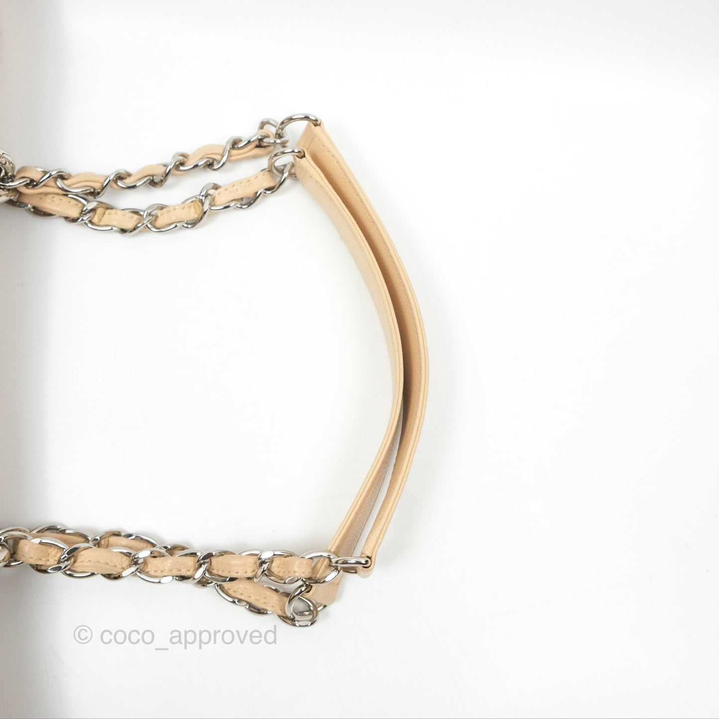 Chanel GST Beige Caviar Silver Hardware