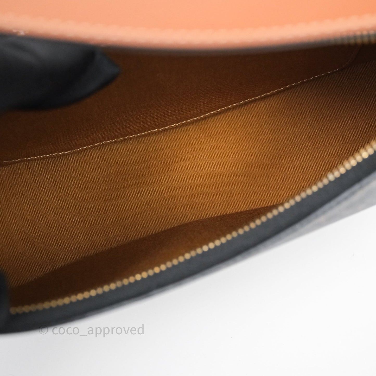 Celine Ava Bag In Triomphe Canvas Calfskin Tan