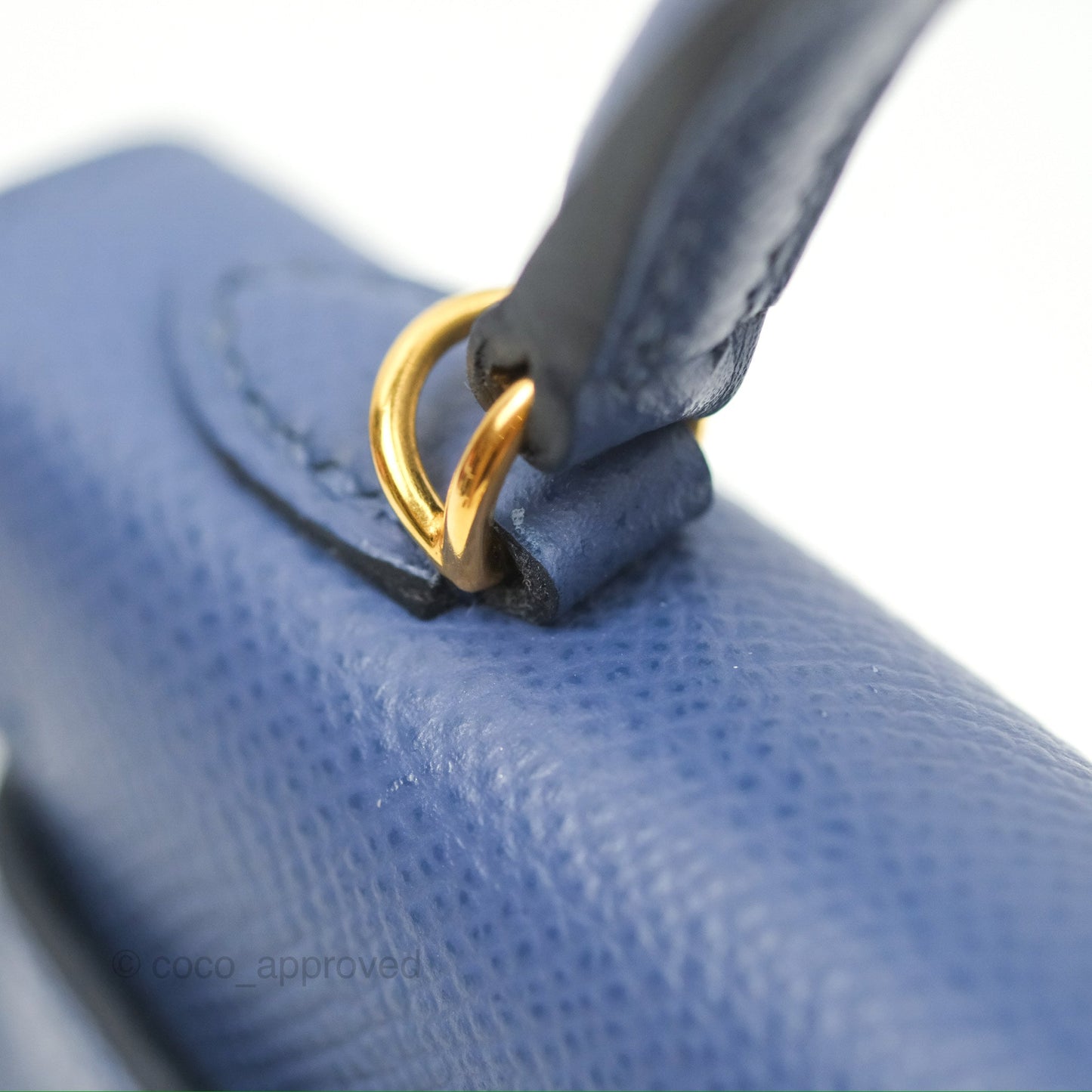 Hermès Mini Kelly II Bleu Brighton Epsom Gold Hardware