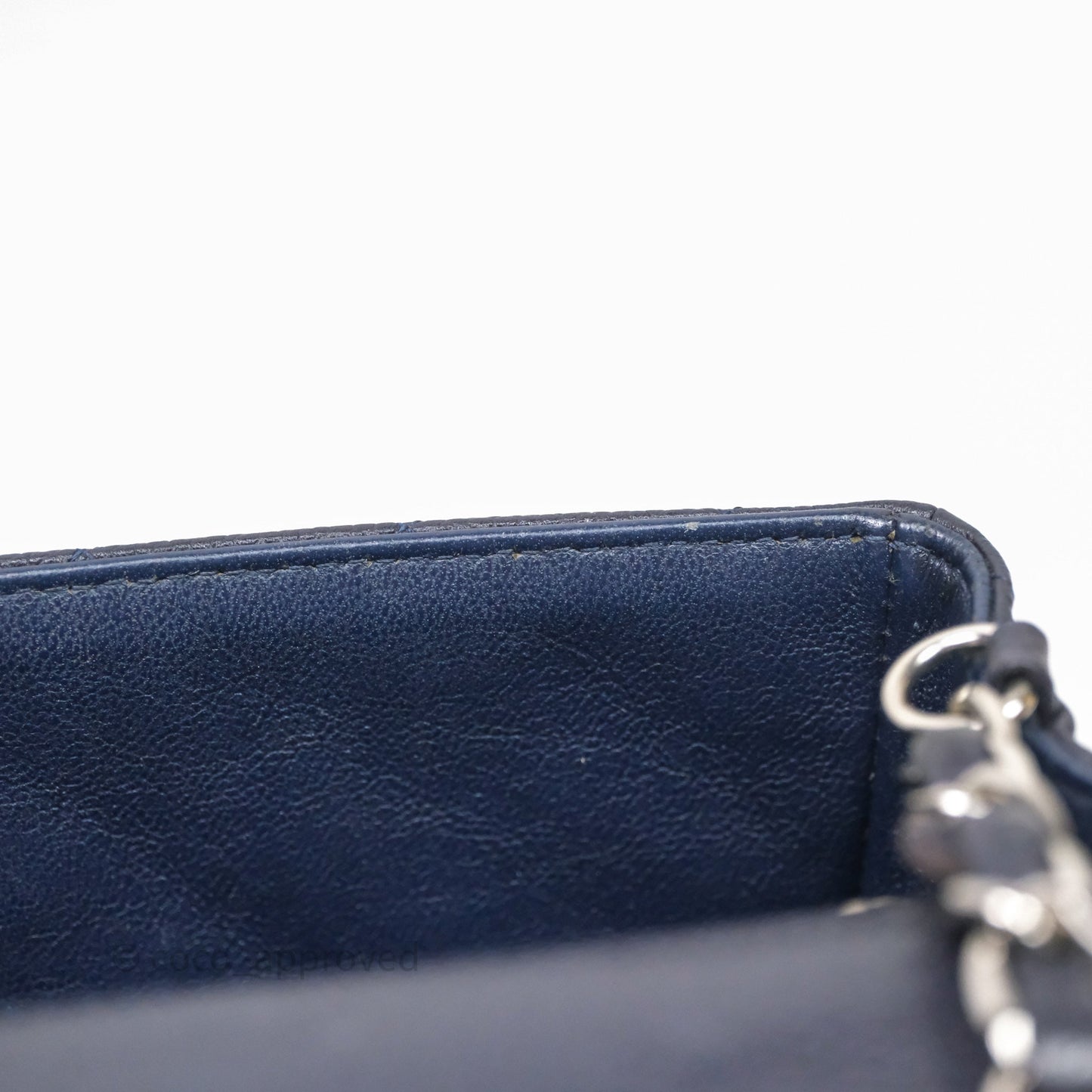 Chanel Mini Rectangular Quilted Dark Navy Caviar Silver Hardware