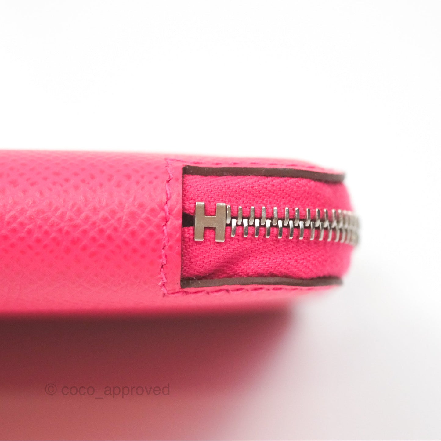 Hermès Silk In Compact Wallet Rose Extreme/ Colvert Epsom