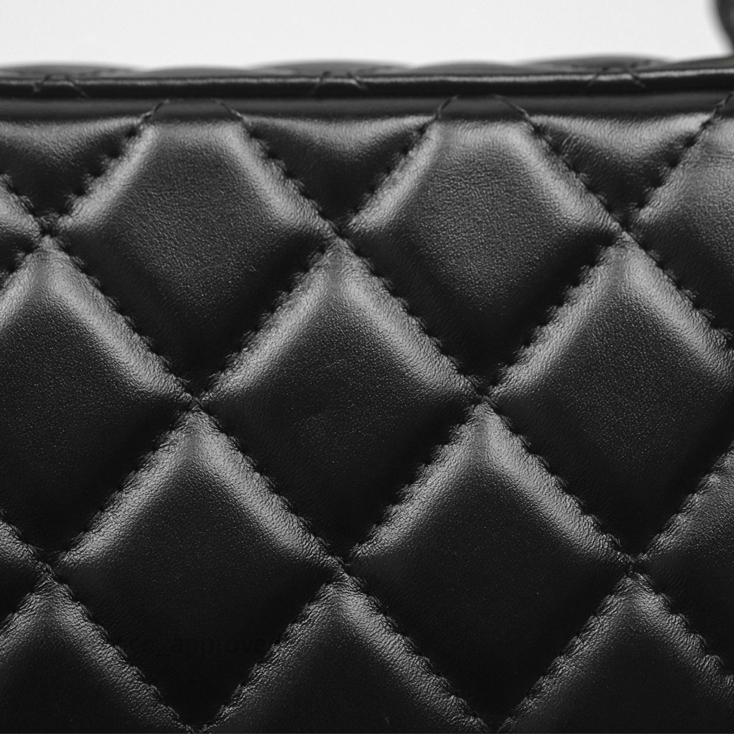 Chanel Vanity Rectangular with Top Handle Black Lambskin Aged Gold Hardware