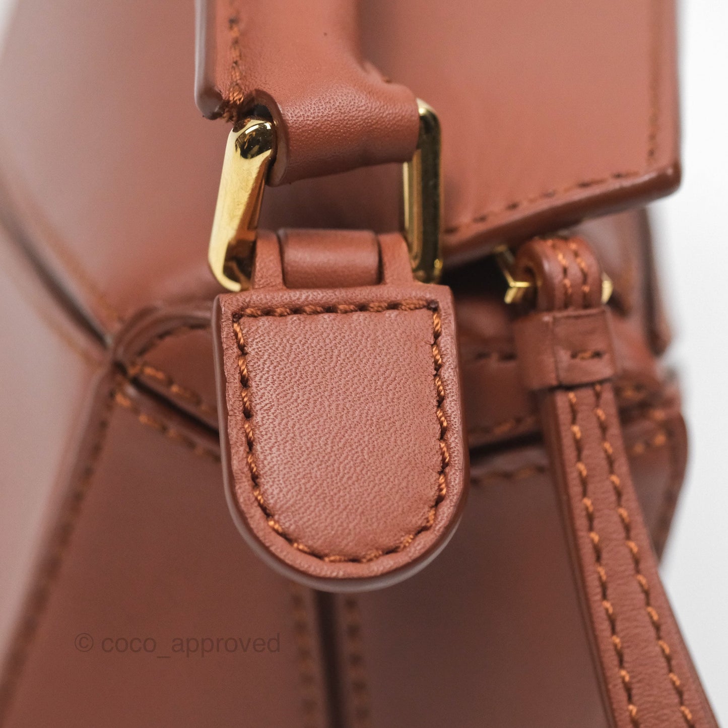 Loewe x Howls Moving Mini Puzzle Bag Tan Calfskin Gold Hardware