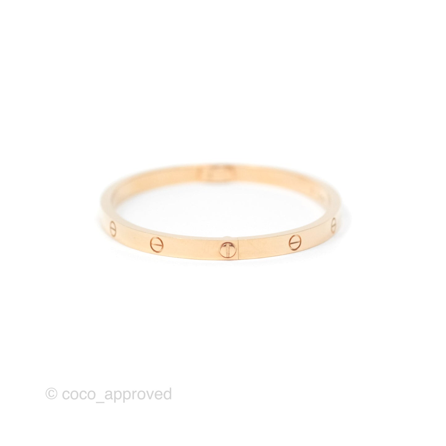 Cartier Small Love Bracelet Rose Gold Size 15