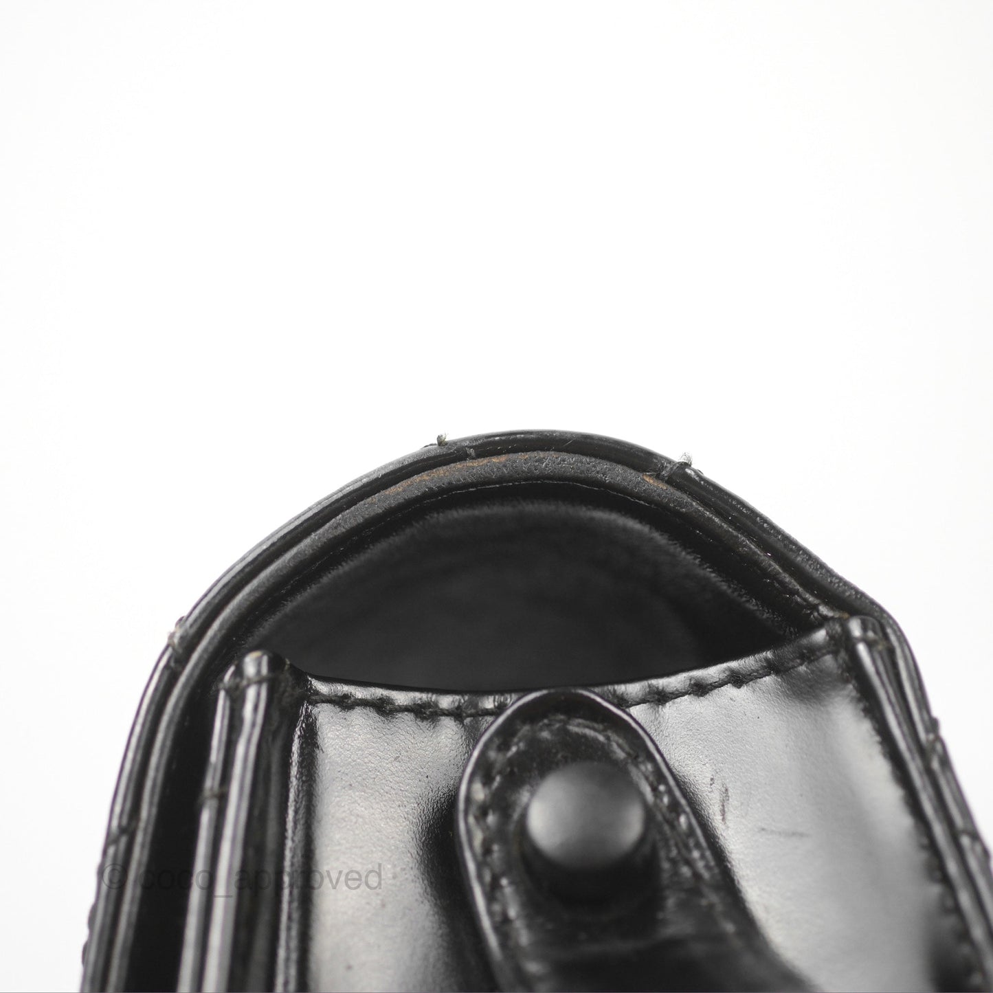 Chanel Vintage Flap Shoulder Bag Black Patent 24K Gold Hardware