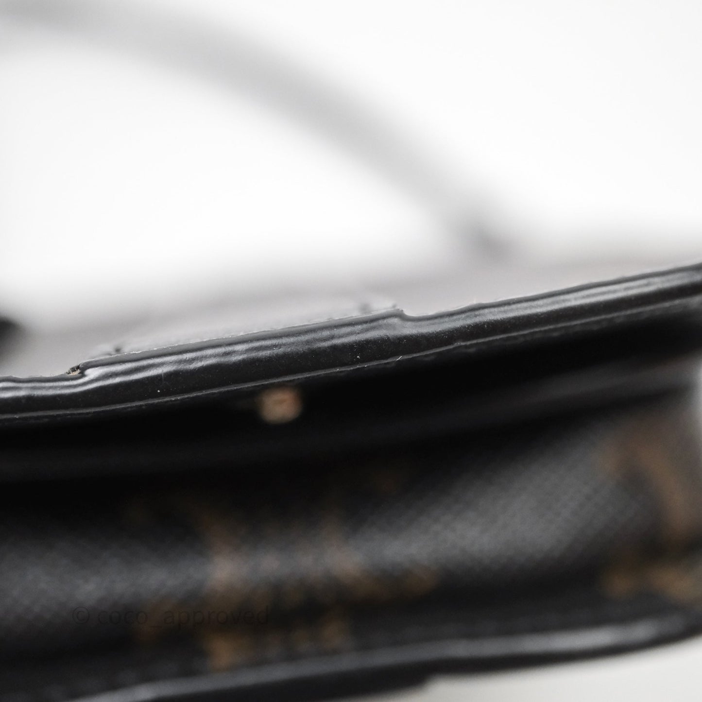 Celine Phone Pouch Black Triomphe Canvas