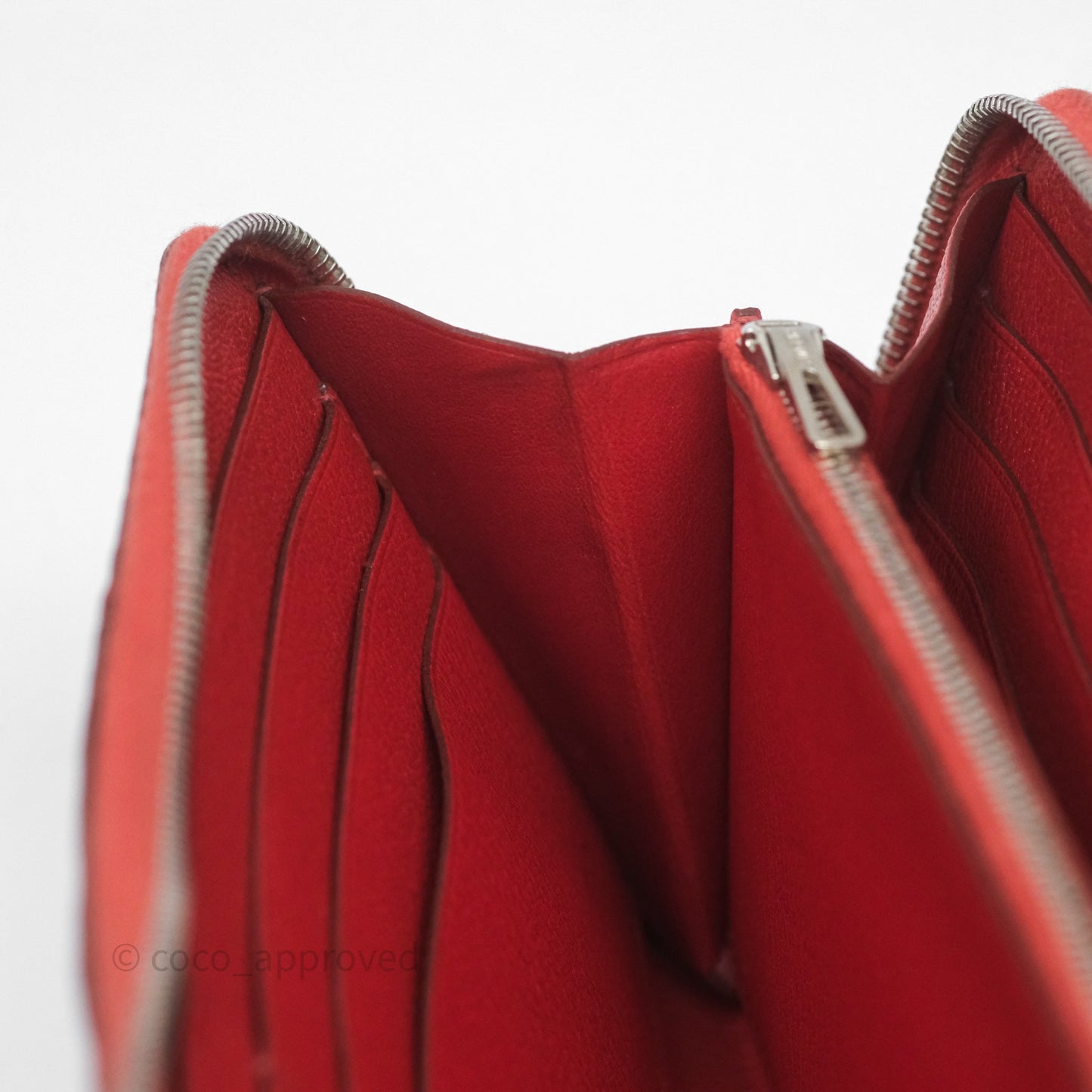 Hermès Azap Wallet Red Alligator Palladium Hardware