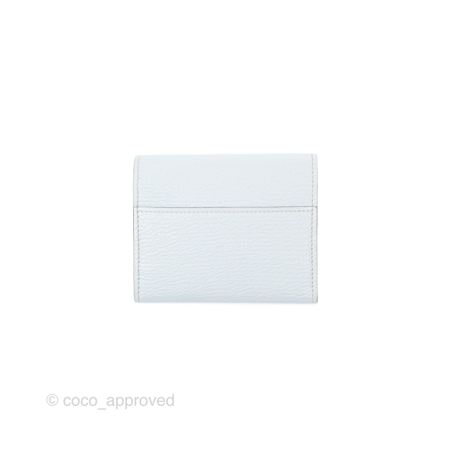 Hermes Clic H Mini Card Holder Blue Chevre Mysore Palladium Hardware
