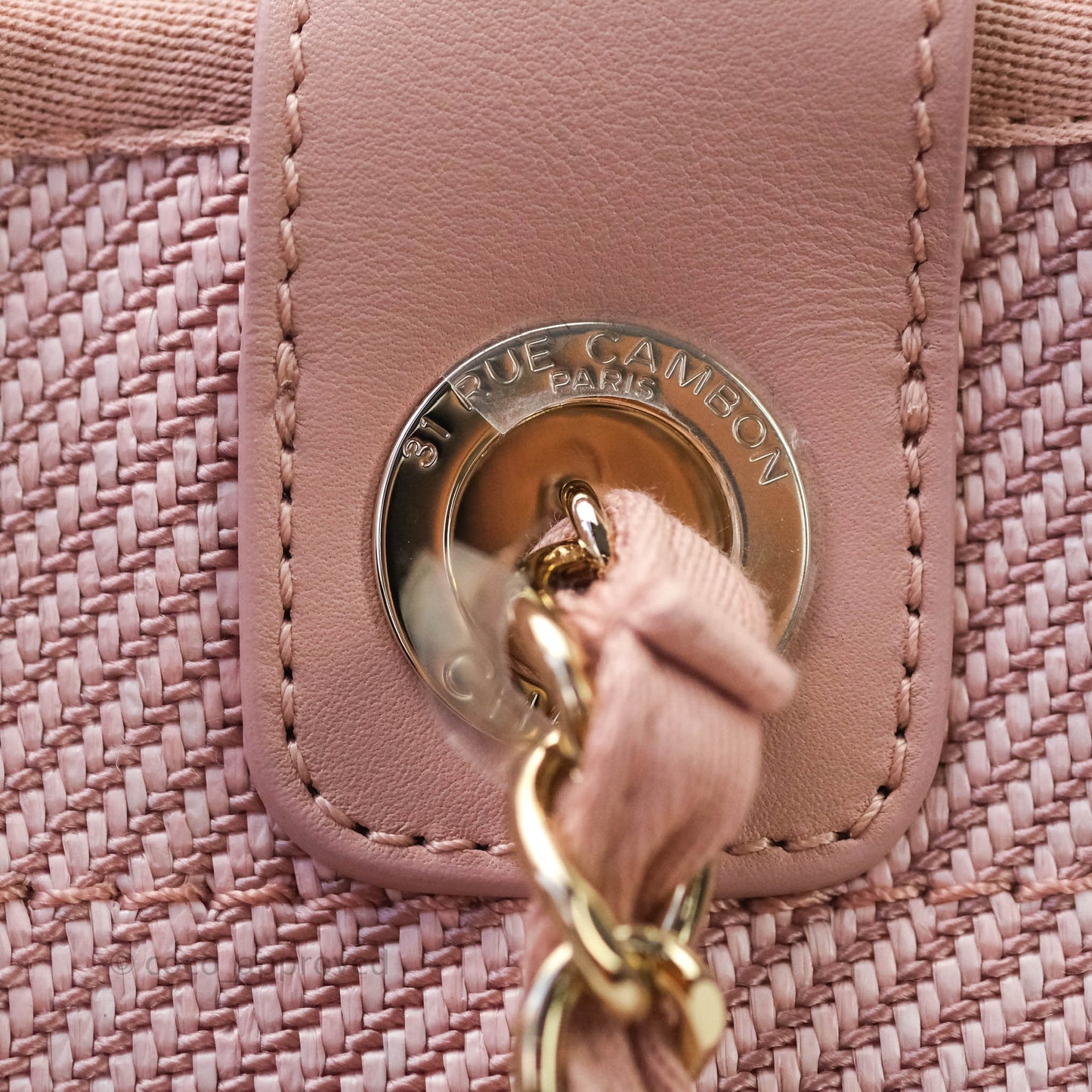 Chanel Large Deauville Pink Canvas 20A
