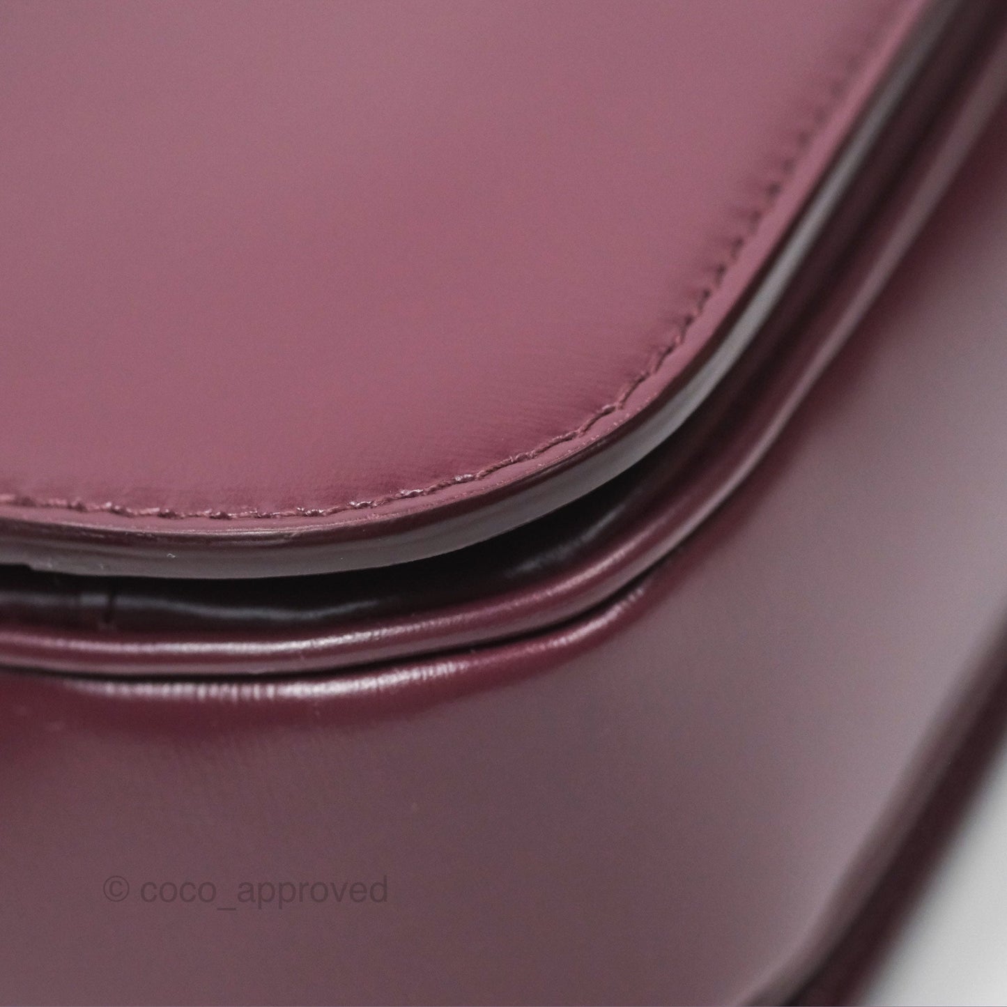 Celine Medium Triomphe Acai Burgundy Shiny Calfskin