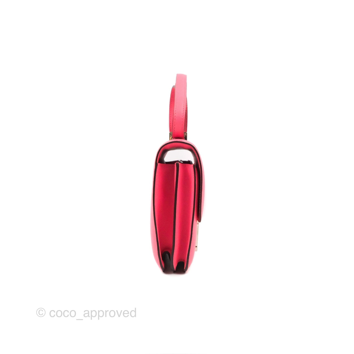 Hermès Constance Mini 18cm Rose Azalee Swift Palladium Hardware