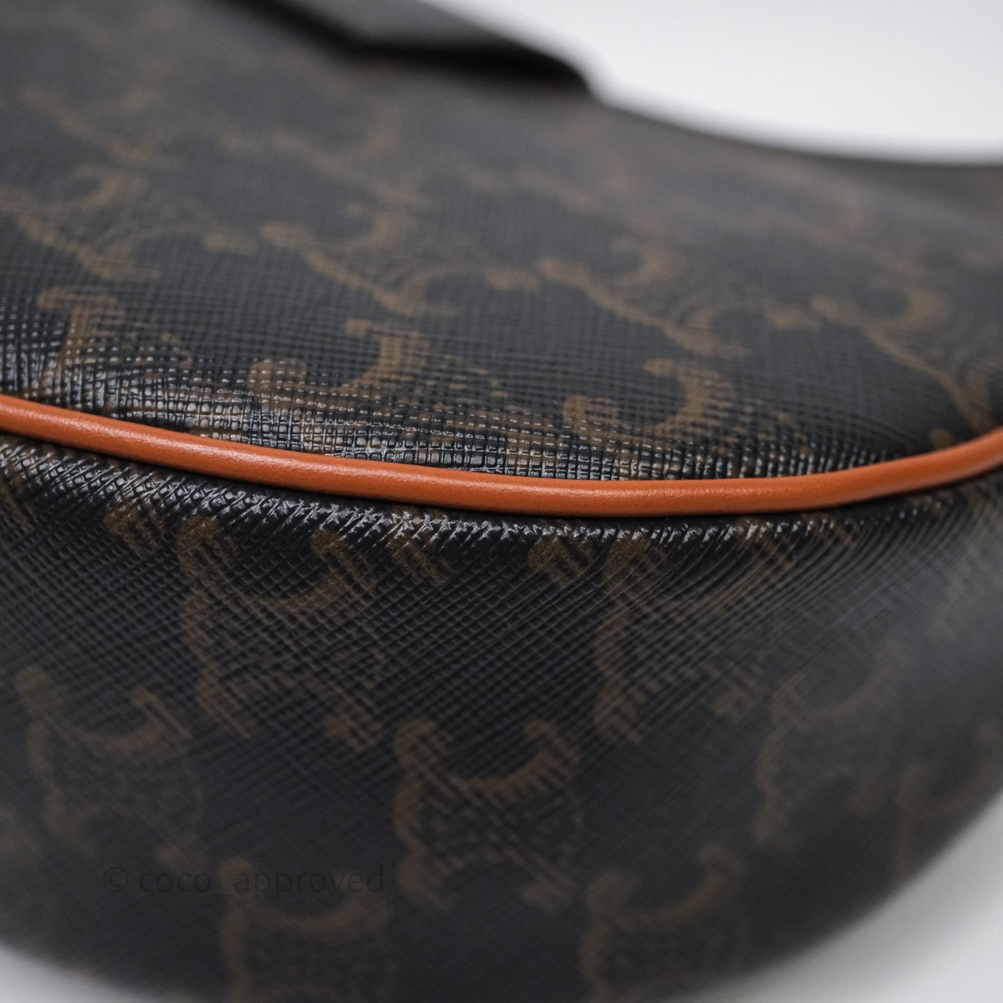 Celine Medium Ava Triomphe Bag Triomphe Canvas Tan Calfskin