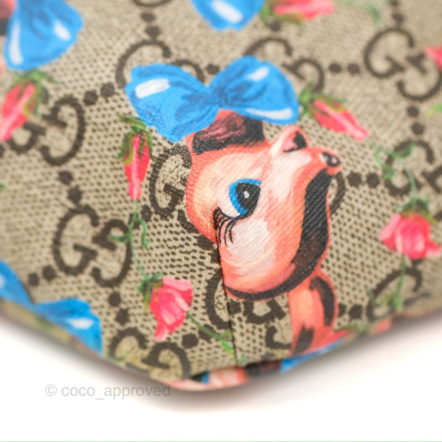 Gucci Girls Supreme Monogram Deer Belt Bag