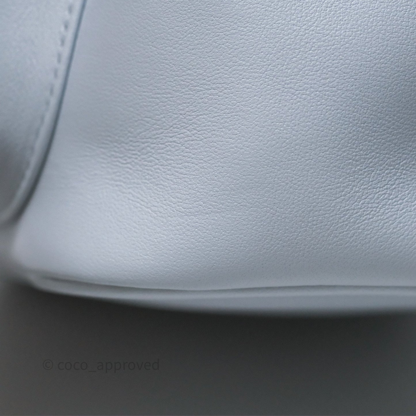 Chanel Quilted Large Duma Drawstring Backpack Light Blue Calfskin