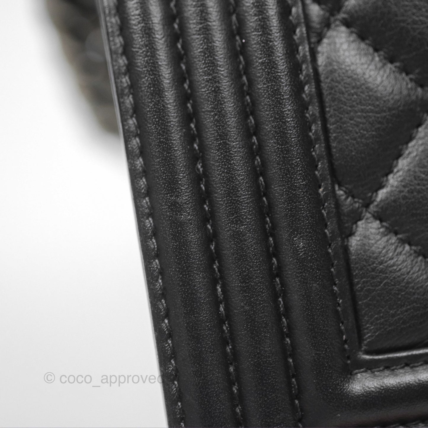 Chanel Small Boy Black Calfskin Ruthenium Hardware