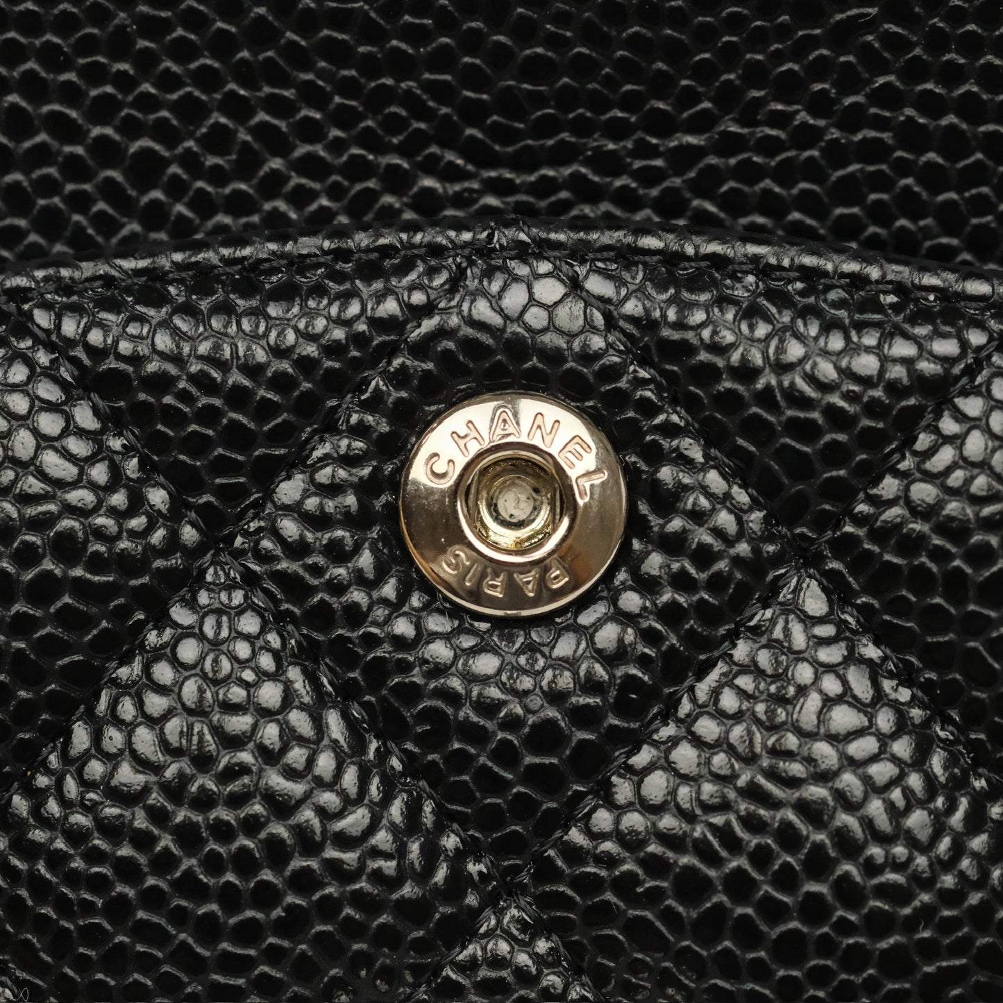 Chanel Small Classic Flap Quilted Black Caviar Silver Hardware