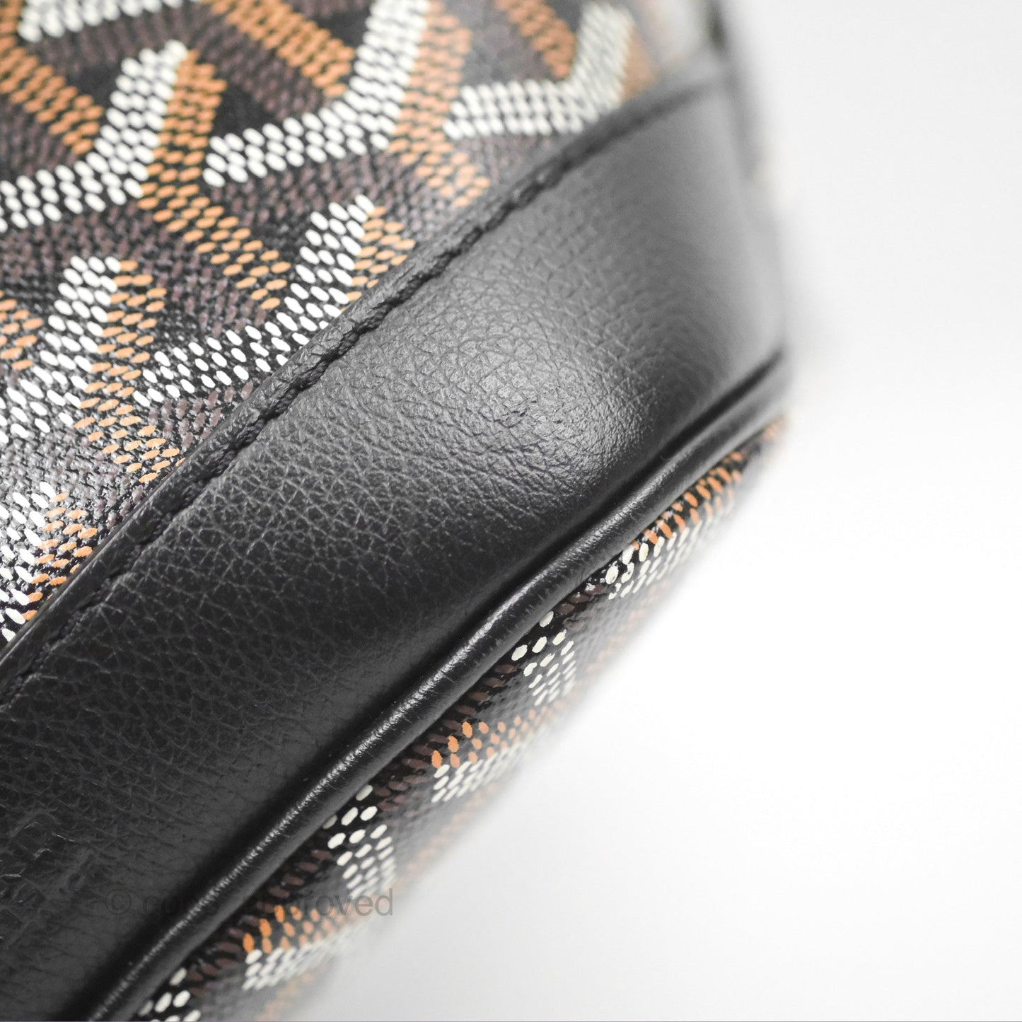 Goyard Petit Flot Bucket Bag Black Goyardine Canvas