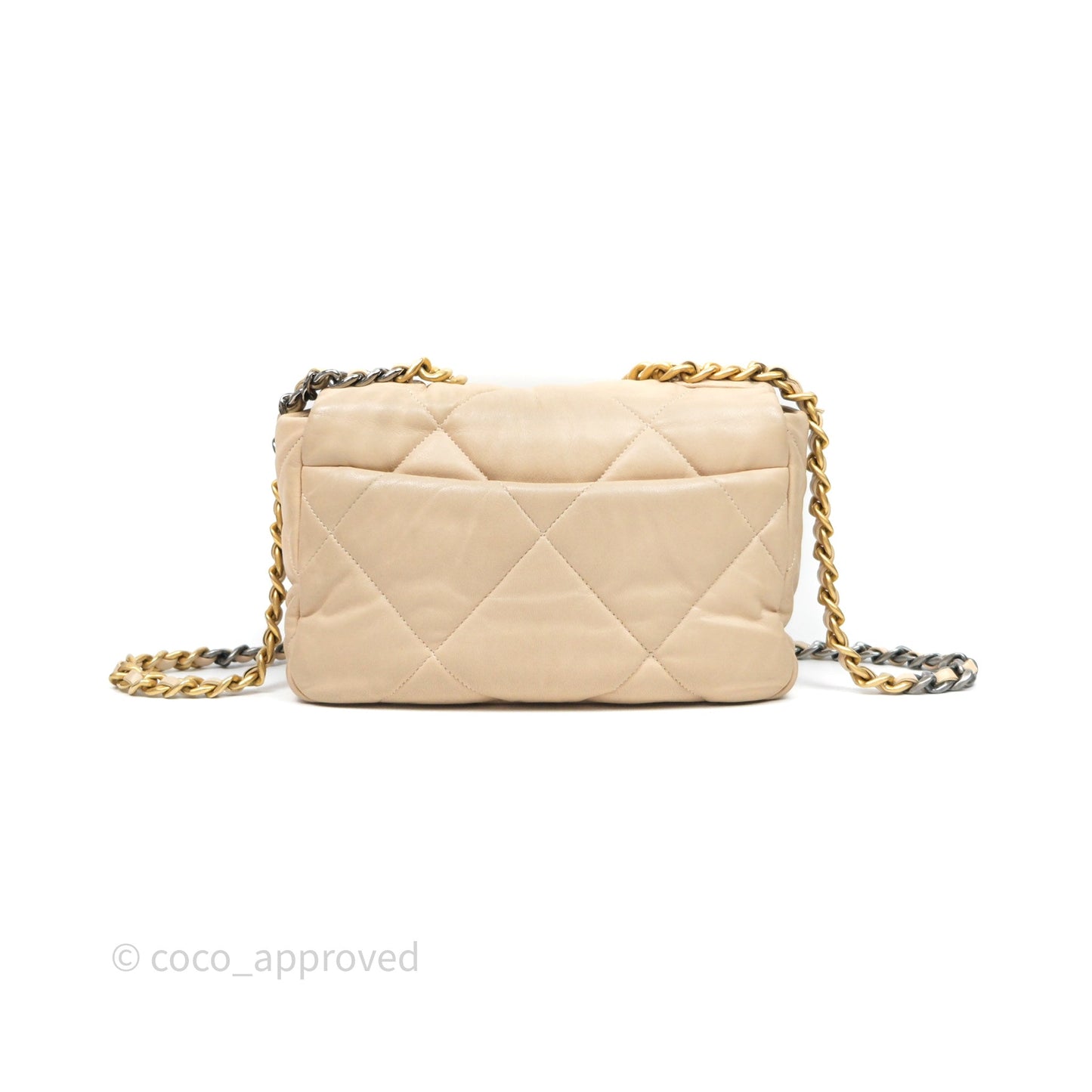 Chanel 19 Small Beige Mixed Hardware
