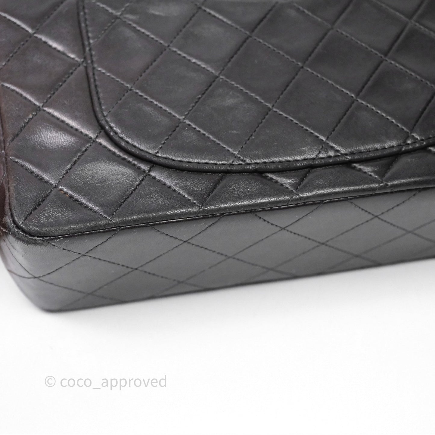 Chanel Vintage Lambskin Small Double Flap Bag Black Gold Hardware
