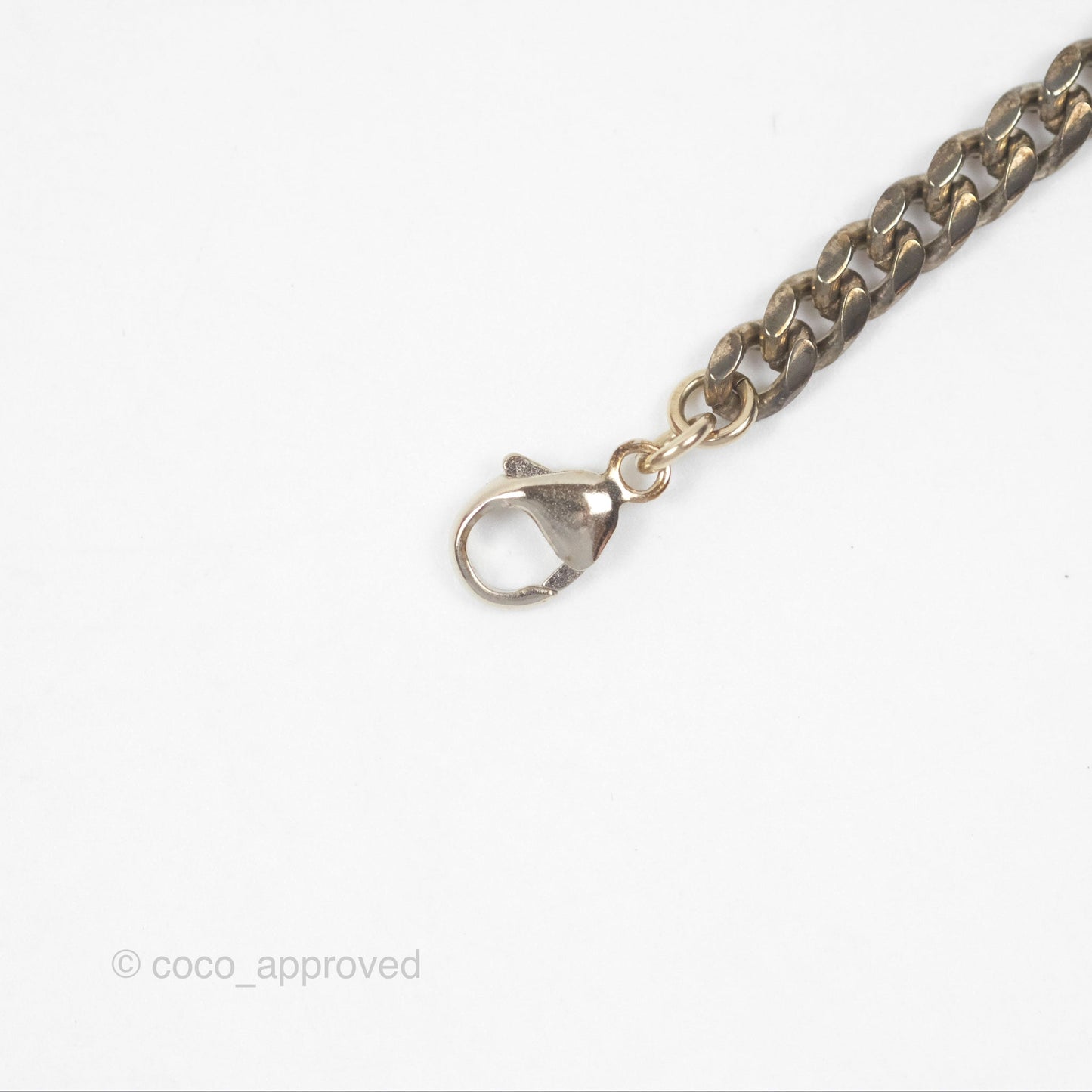 Chanel Crystal CC Star Drop Necklace Gold Tone 21S