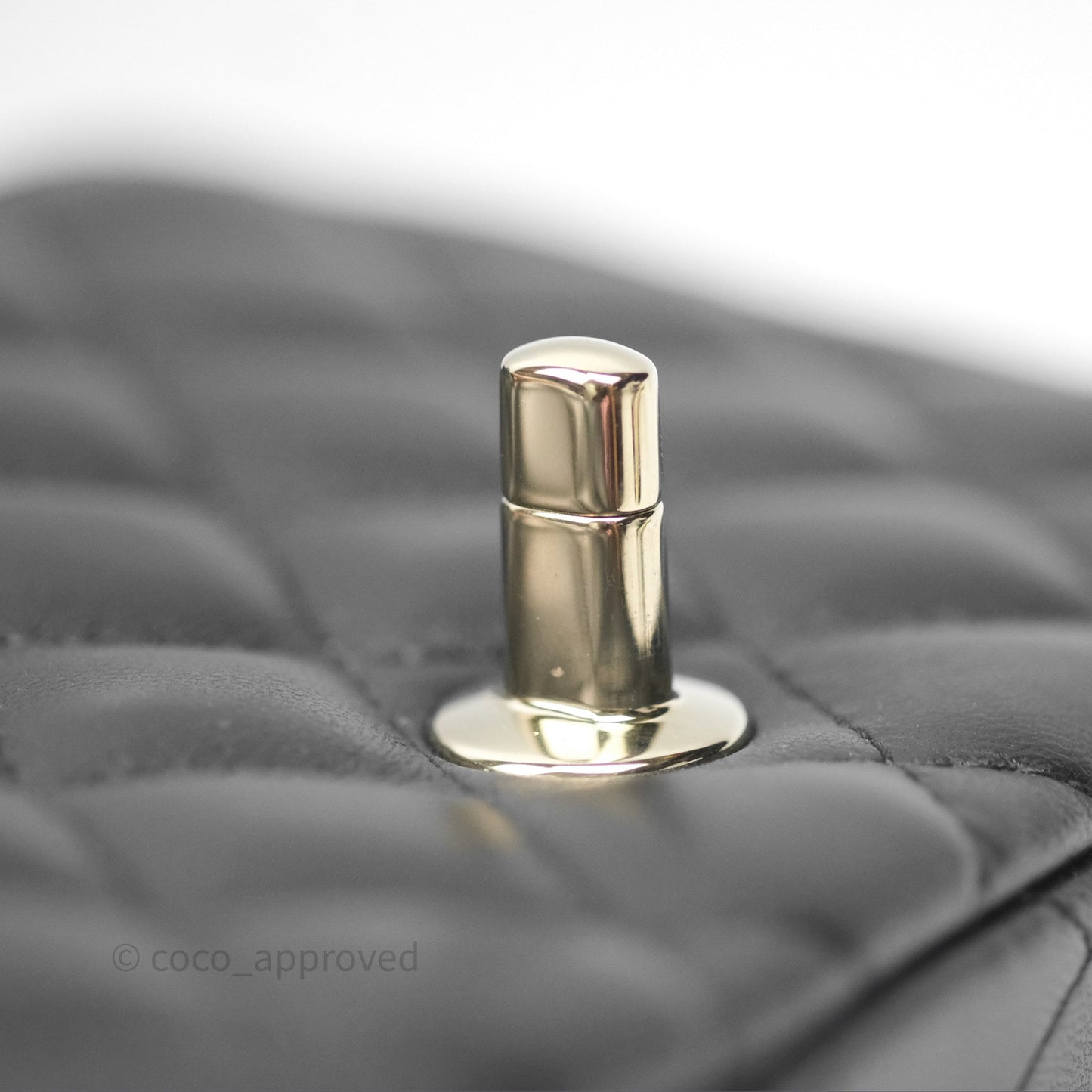 Chanel Mini Square Flap Quilted Black Lambskin Gold Hardware