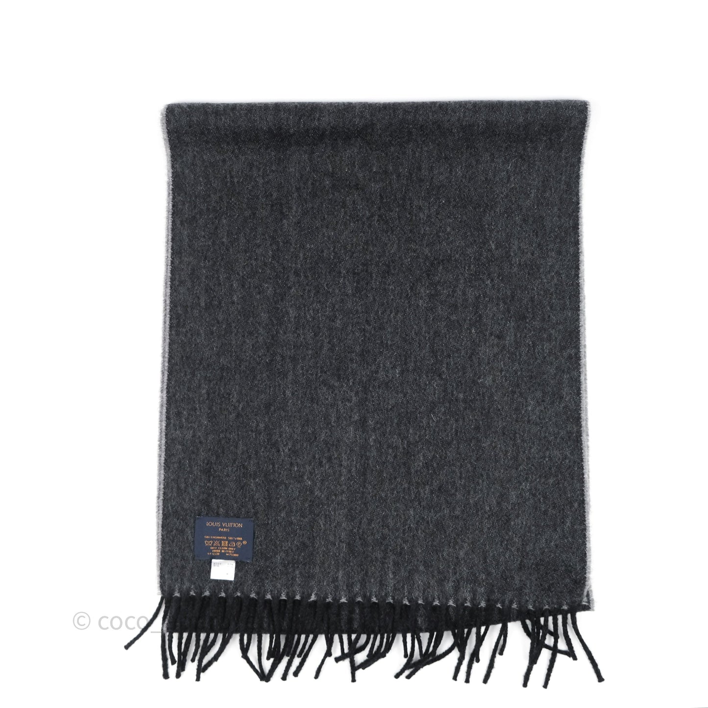 Louis Vuitton Monogram Scarf Grey Wool / Cashmere
